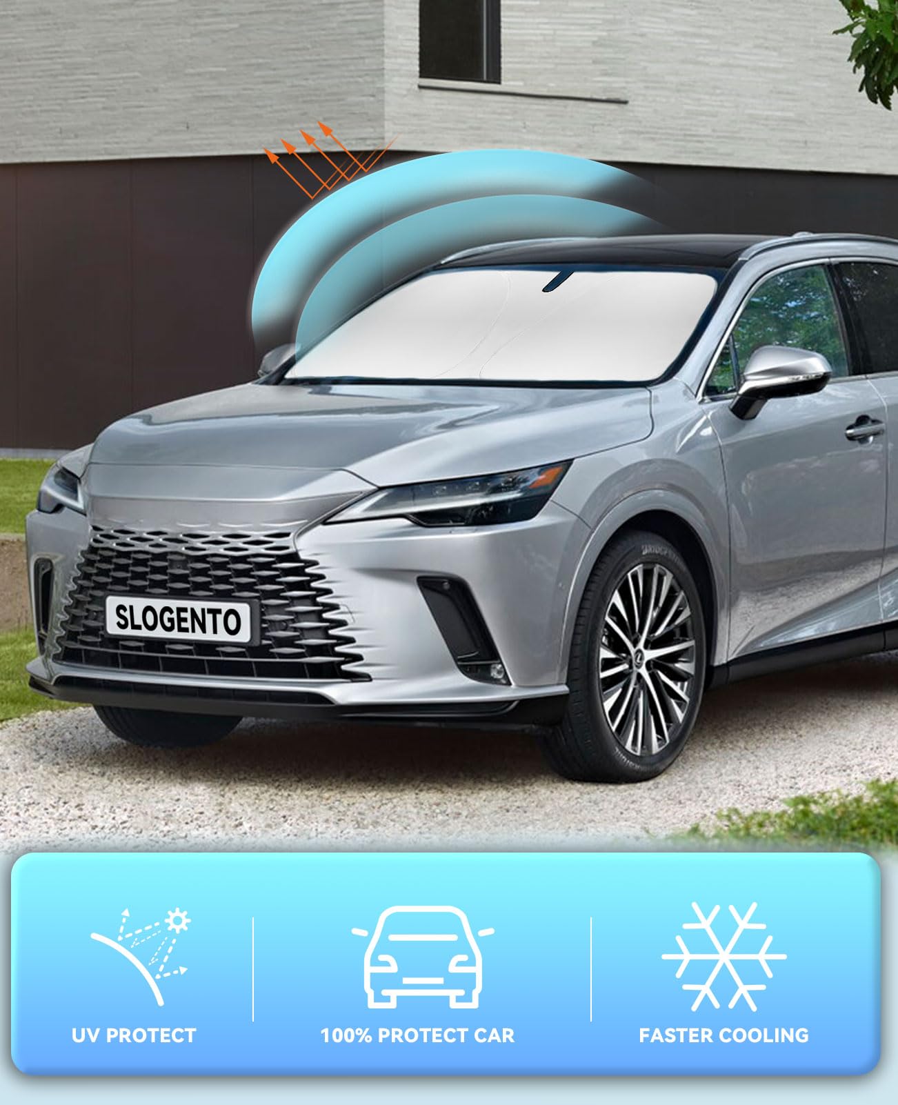 Sun Shade Windshield Sunshade For Lexus Rx350/Rx450H 2010-2014 2015, For Lexus Rx Rx350L/Rx450Hl Front Window Shade Fit Rx 350,