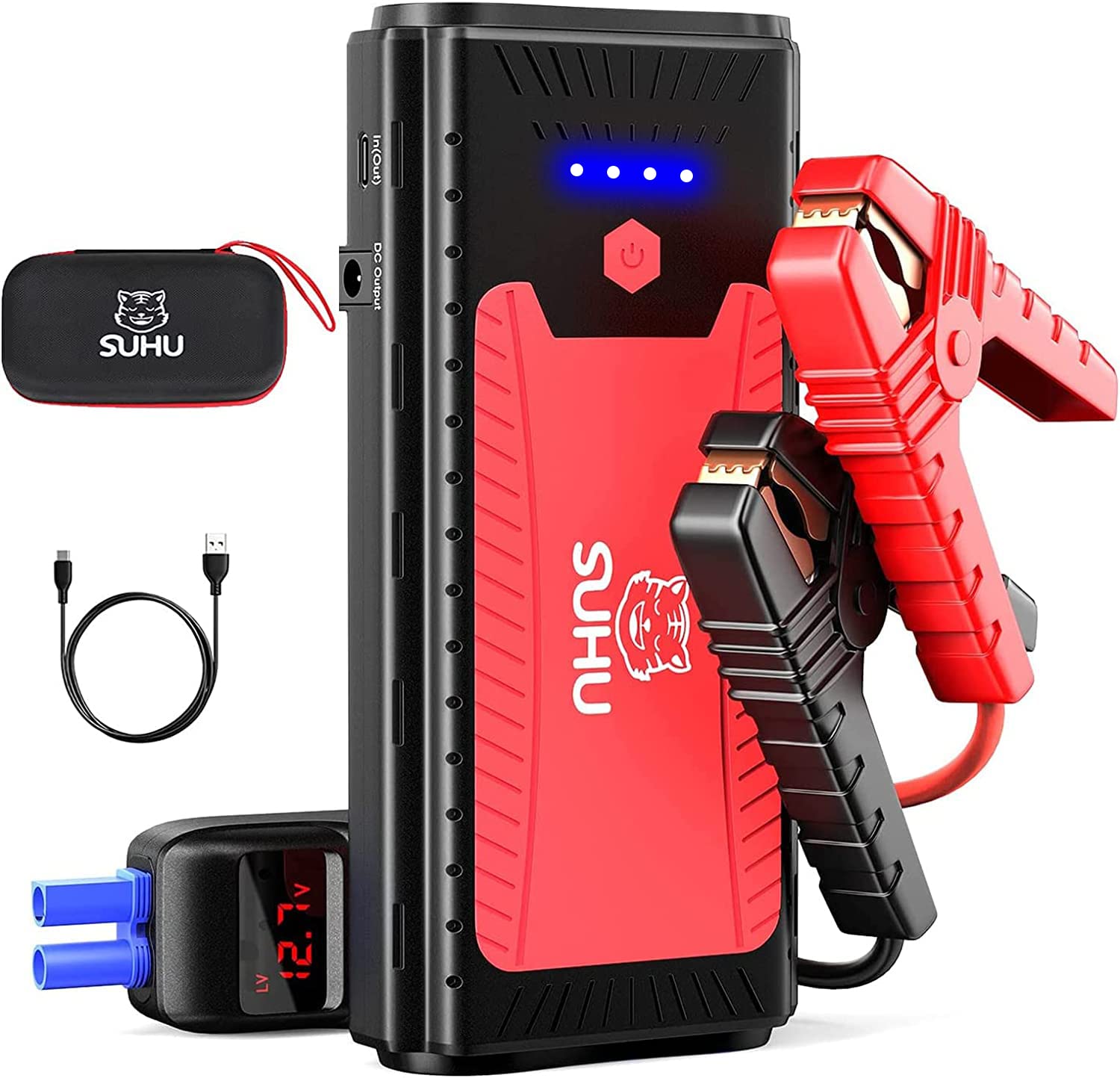 SUHU Car Jump Starter, 1500A Peak Car Battery Jump Starter (Up to 7.0L Gas and 5.5L Diesel Engine), 12V Jump Starter Battery Pac