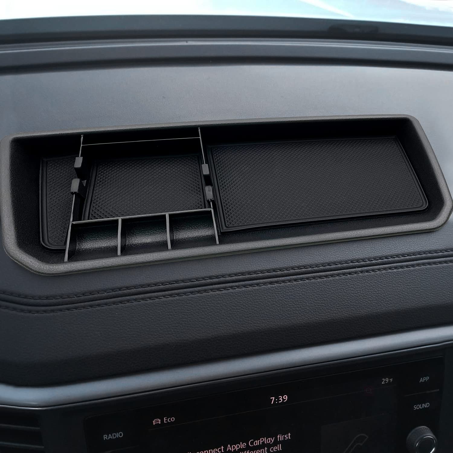 Jojomark For Vw Atlas And Cross Sport Accessories Dashboard Organizer 2018 2019 2020 2021 2022 2023 Insert Abs Box Storage