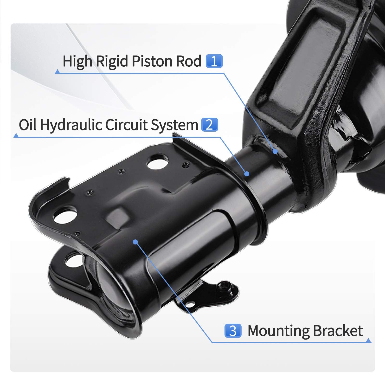 Yitamotor Front Struts Complete Strut Suspension Compatible With 2001-2005 Civic