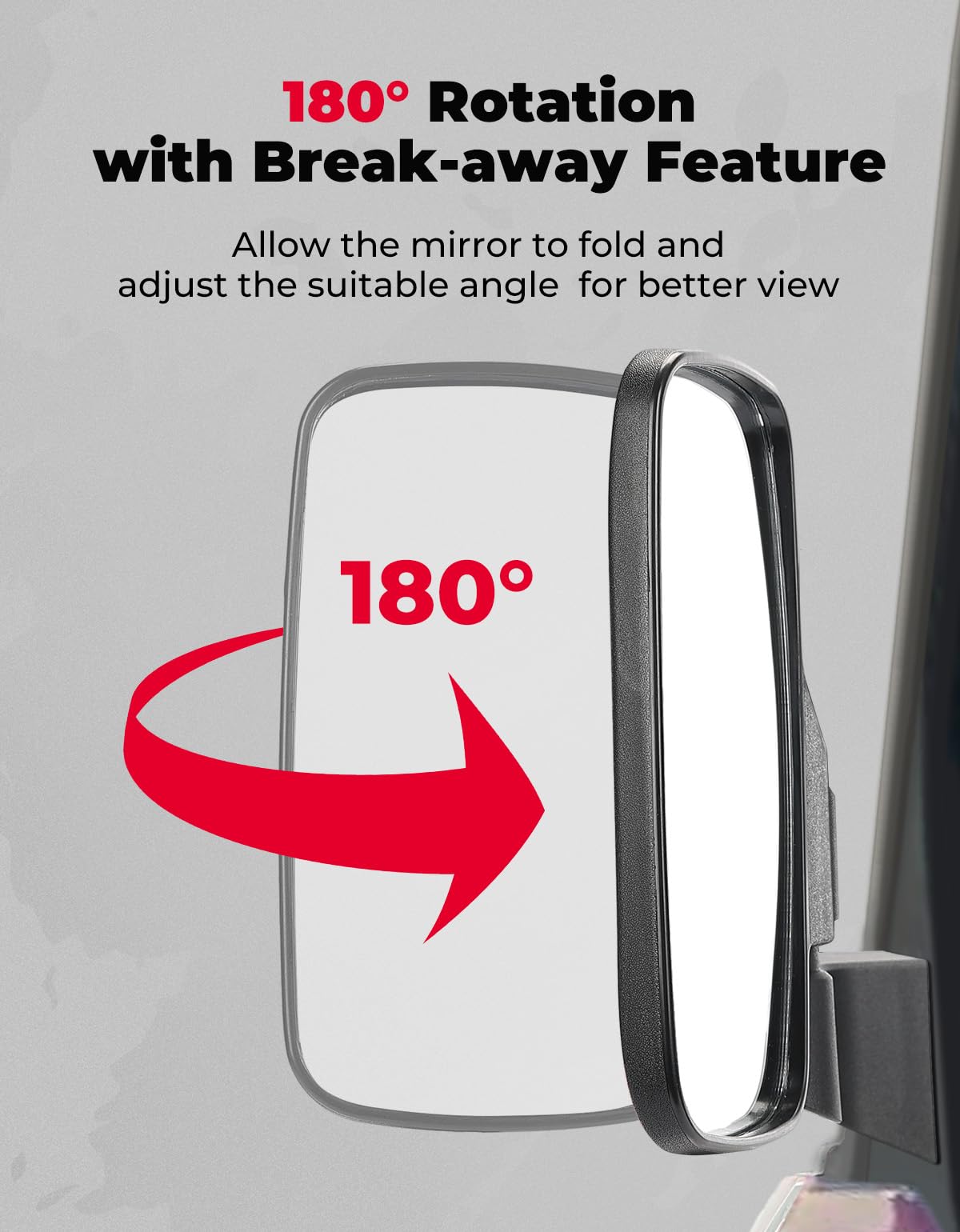 Kemimoto Door Mounted Side Mirrors Compatible With Ranger Crew Sp Xp 1000 570 (Not For Midsize) Northstar, Commercial, Any Polar
