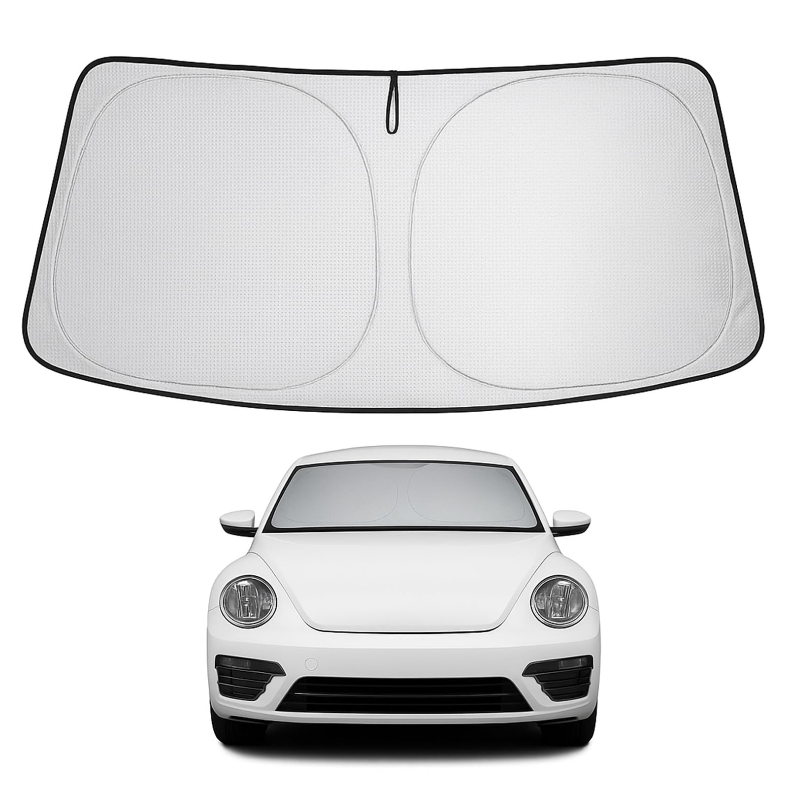 Proadsy 2025 Upgrade Windshield Sun Shade Custom Fit Volkswagen Vw Beetle 2012-2019 4-Layer Foldable Front Sunshade Protector Su
