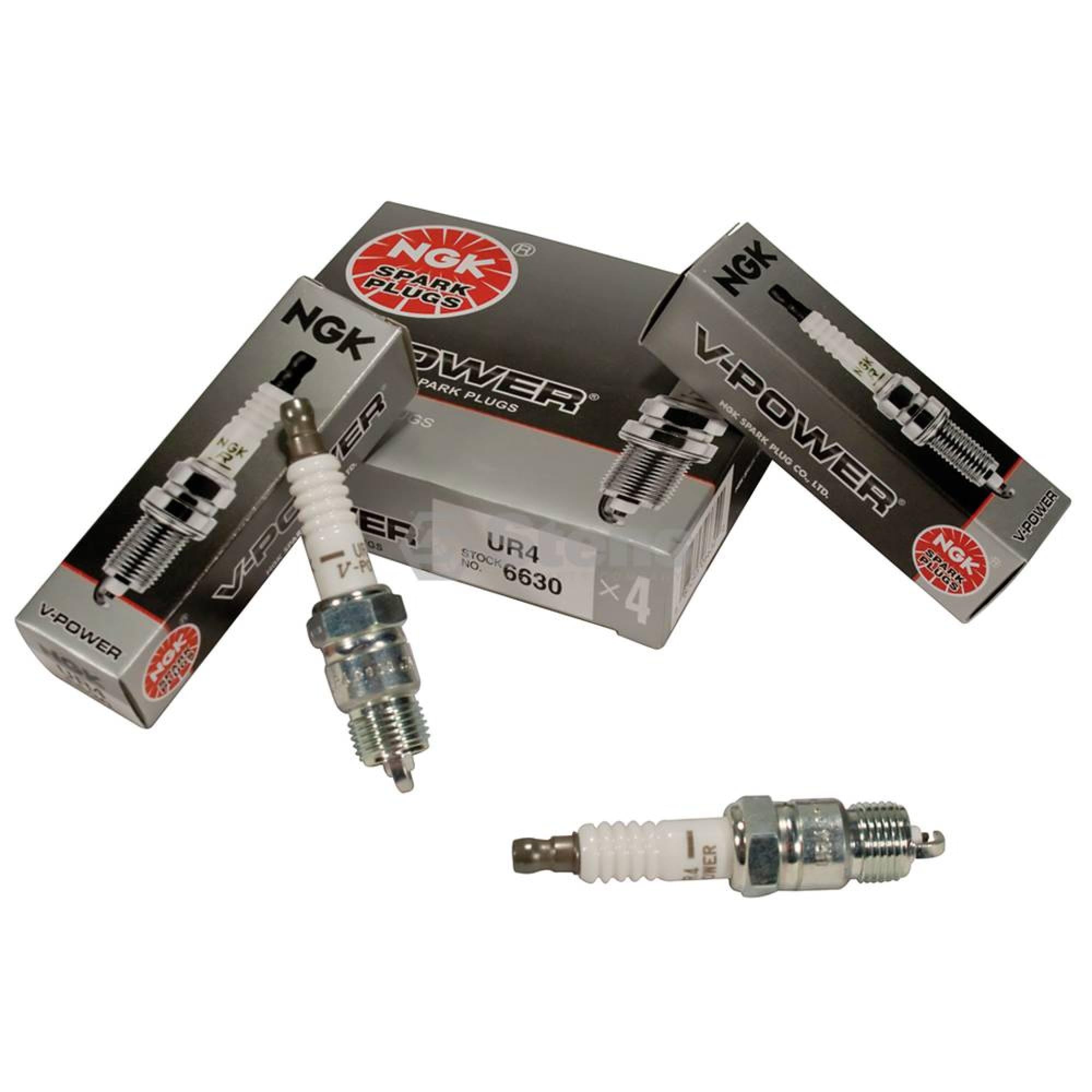 Ngk (6630) Ur4 V-Power Spark Plug, Pack Of 1, One Size