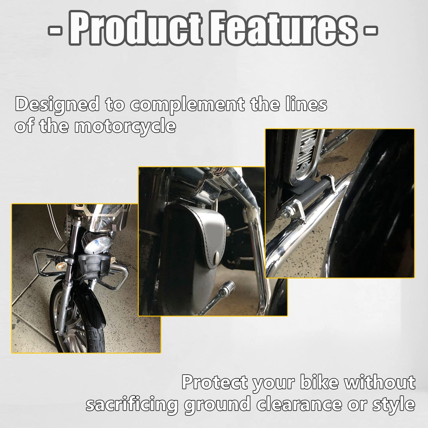 Ecotric Engine Crash Bar Compatible With 1986-2003 Harley Sportster 883 Xlh883; 1996-2003 1200 Custom Xl1200C Sport Xl1200S; 198