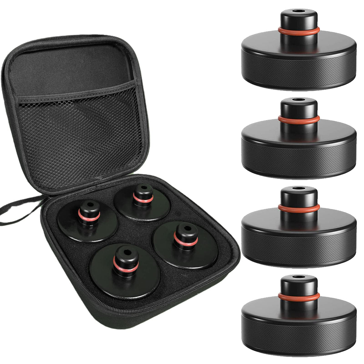 Bangting Lifting Jack Pad Set Compatible With Tesla Model 3/S/X/Y, 4 Pucks With A Storage Case, Accessories For Tesla Vehicles