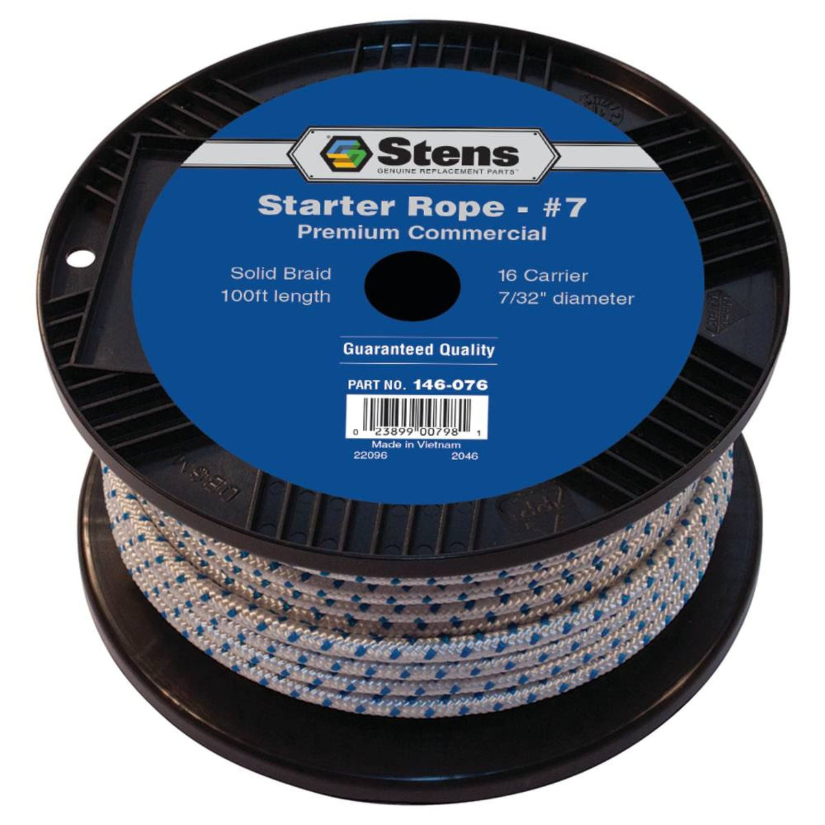 Stens 100' Solid Braid Starter Rope 146-076#7 Solid Braid