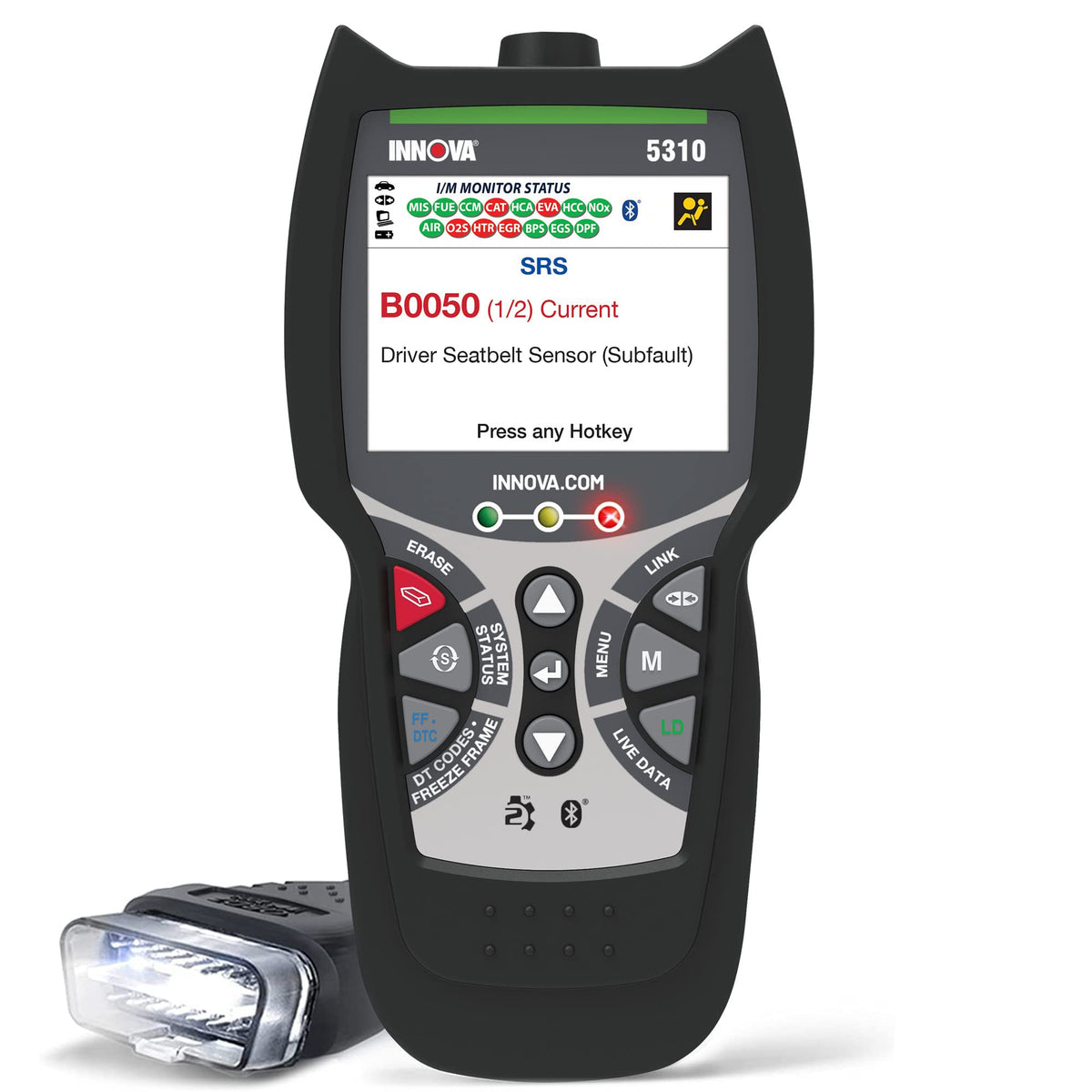 Innova 5310 - Obd2 Code Scanner - Read/Erase Abs/Srs Codes, Reset Oil Light, Live Data, Battery/Alternator Test