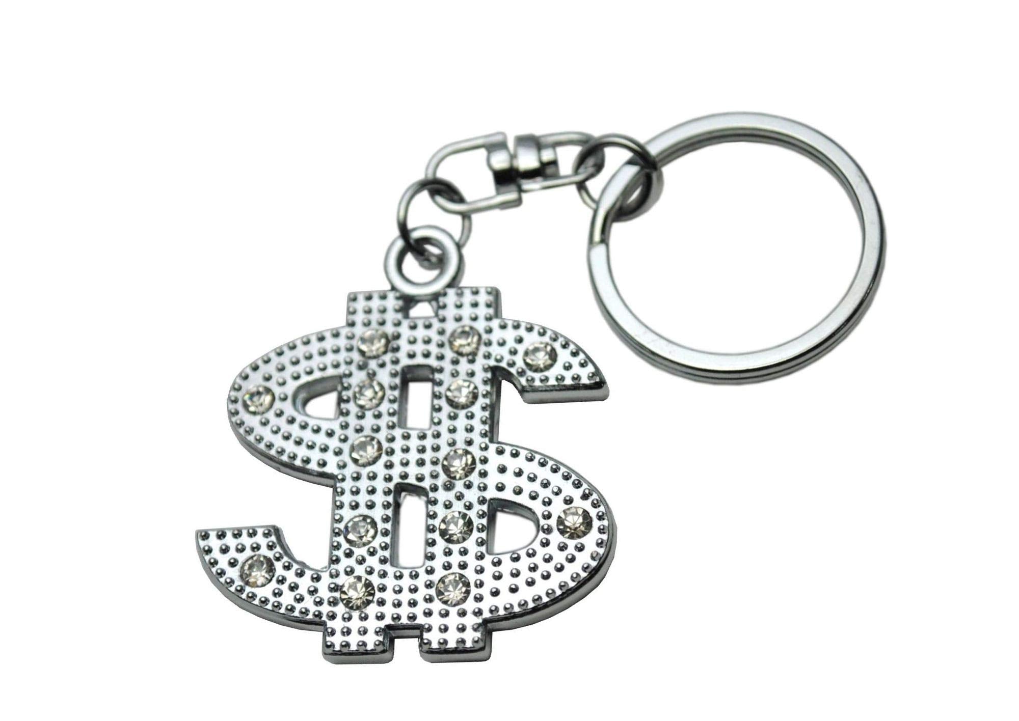 Pilot Automotive Kc-309 Crystal Dollar Sign Bling Die Cast Zinc Key Chain
