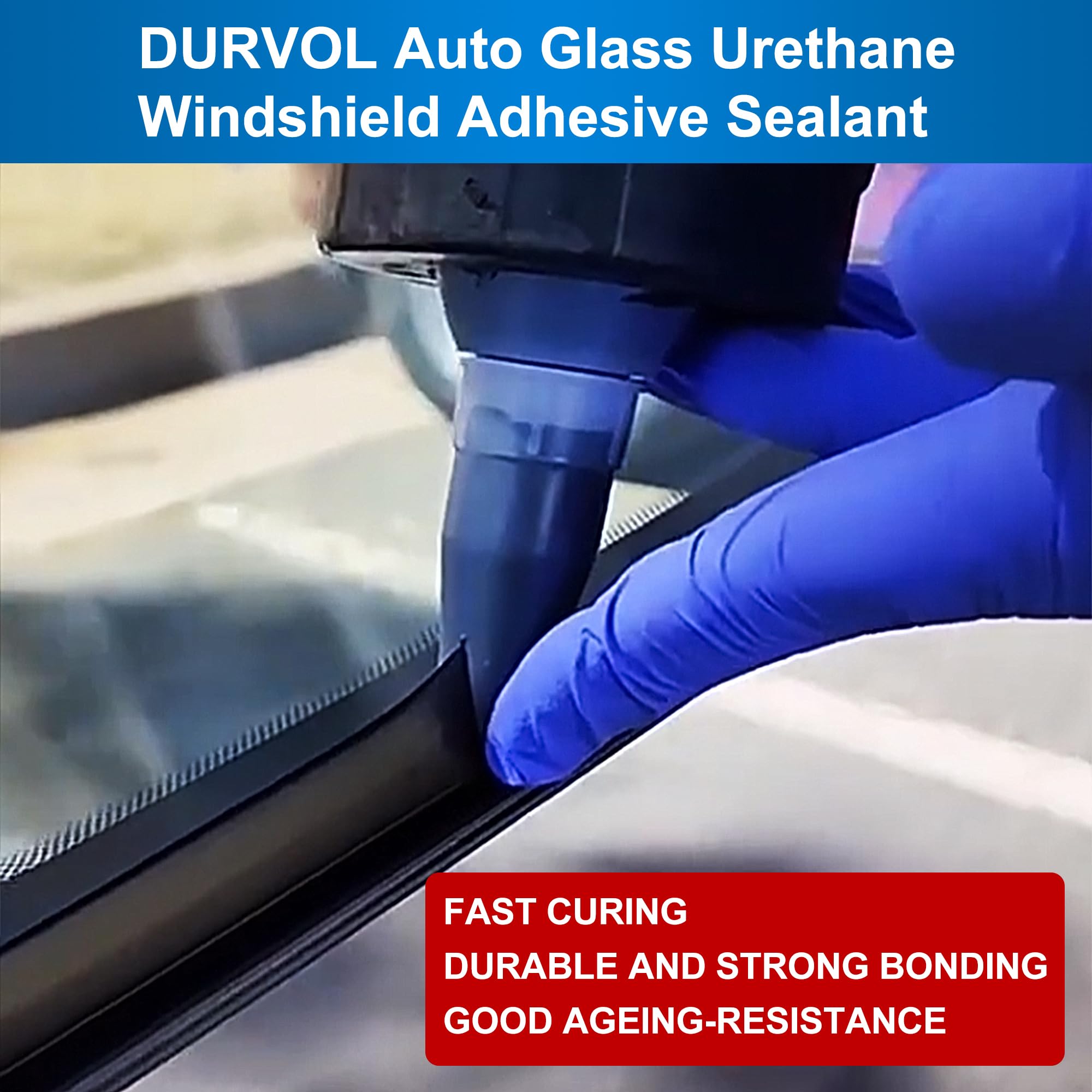Durvol Auto Glass Urethane Windshield Adhesive Sealant Pack Of 4 Black