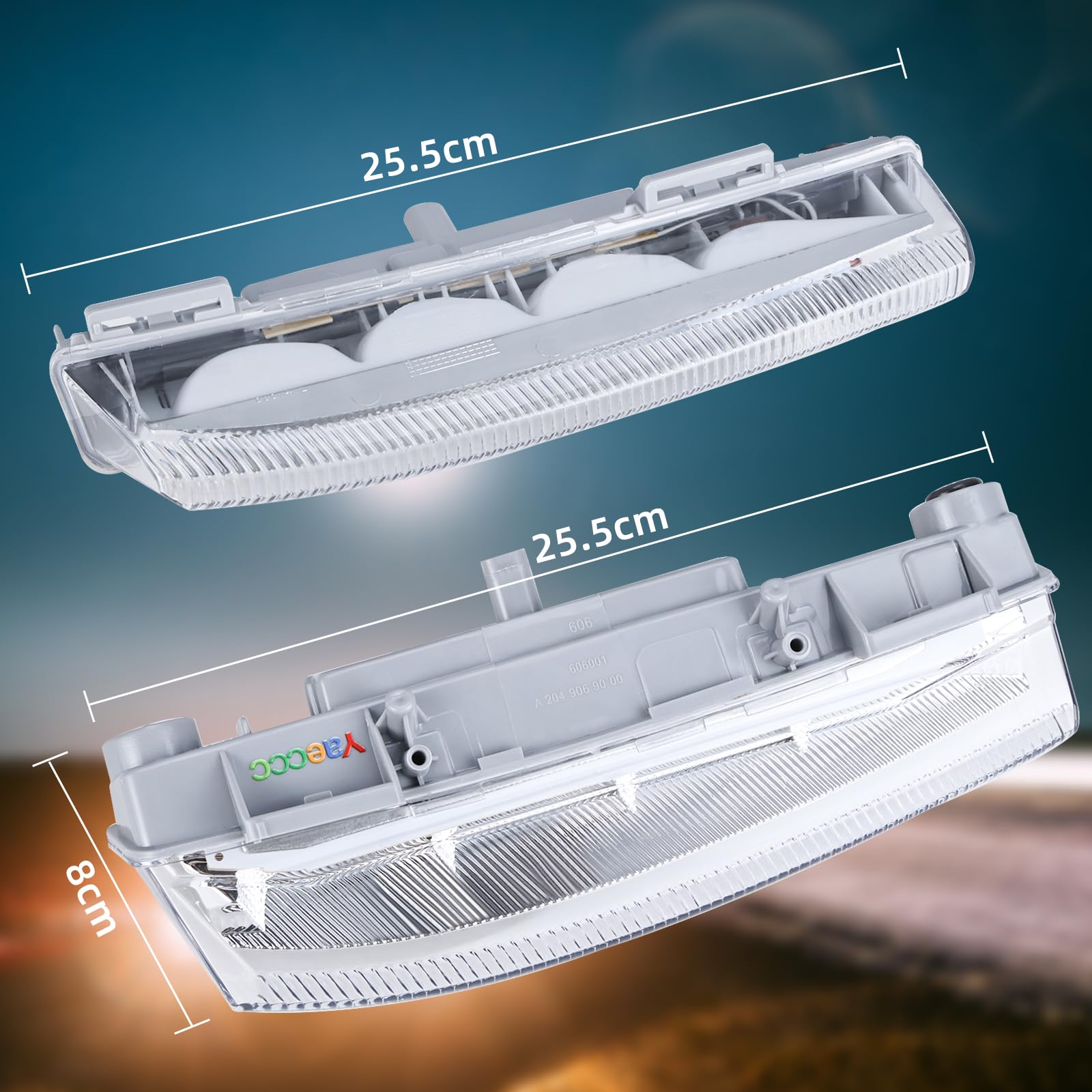Yaeccc Pair Of Fog Lamp Led Daytime Running Lamp Fog Light Compatible With 2007-2015 Mercedes Benz C Class W204 C250 C300 C350 E