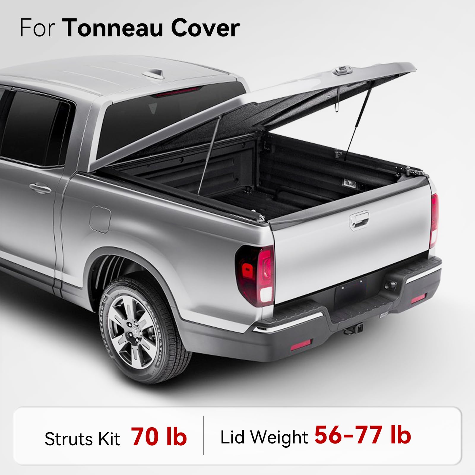 Vepagoo 4259Hn Ml2770 28In 70Lb/311N Heavy Duty Lift Support Gas Shock Strut Spring For Truck Bed Tonneau Cover Trailer Cap Camp