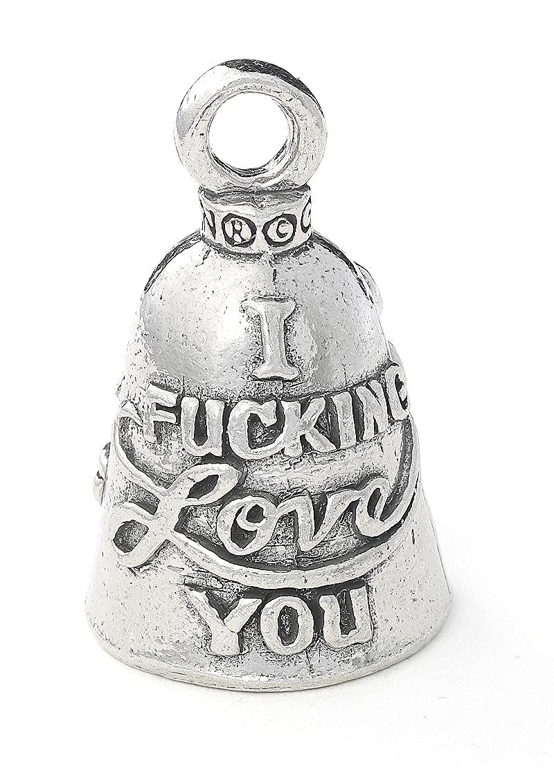 Guardian Bell I Love Fucking You Good Luck Bell w/Keyring & Black Velvet Gift Bag | Motorcycle Bell | Lead-Free Pewter | Good Lu