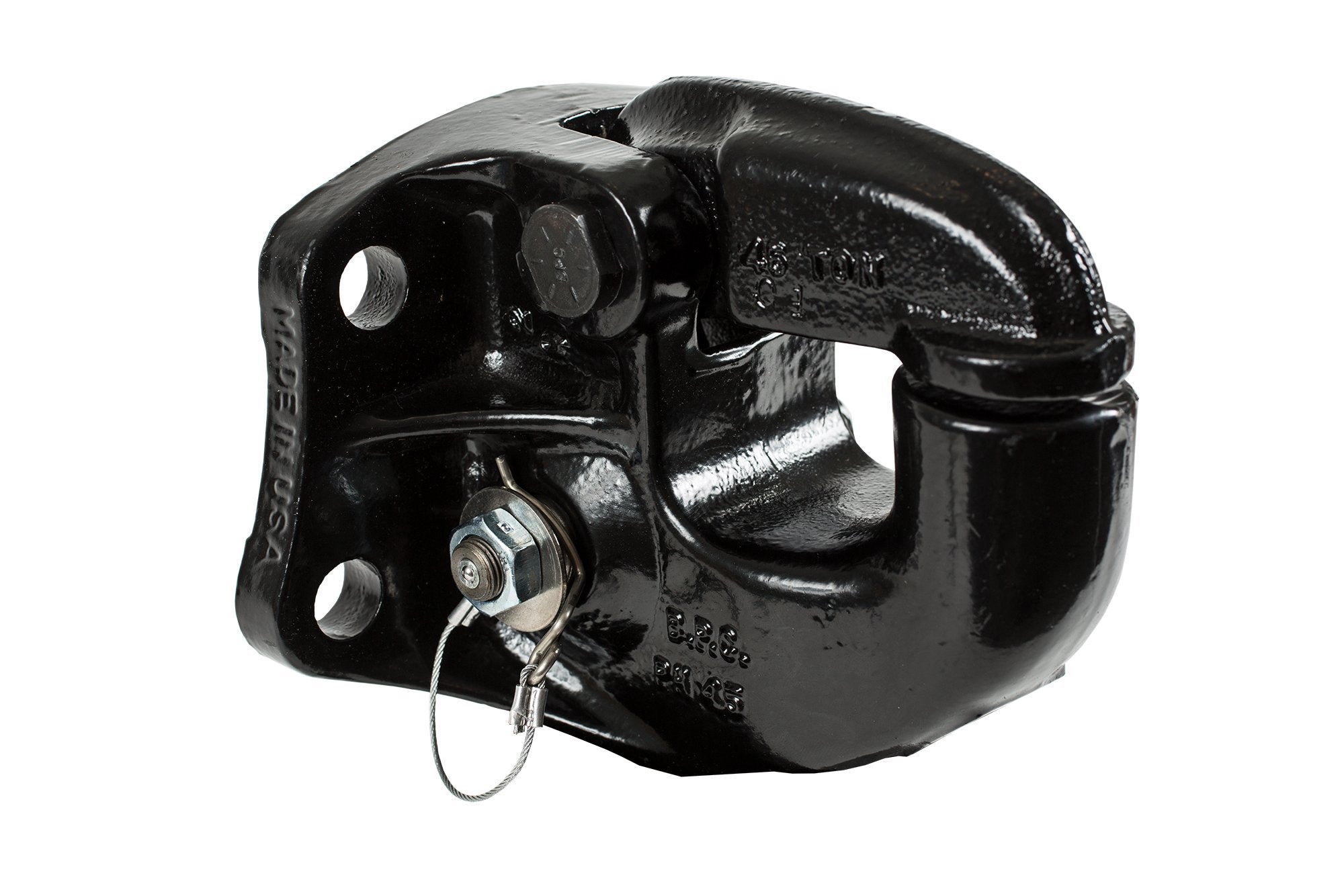 Buyers Products 45 Ton Pintle Hook - 90,000 Lbs MGTW, 18,000 Lbs MVL - Black, 45-Ton Capacity, Mounting Kit Sold