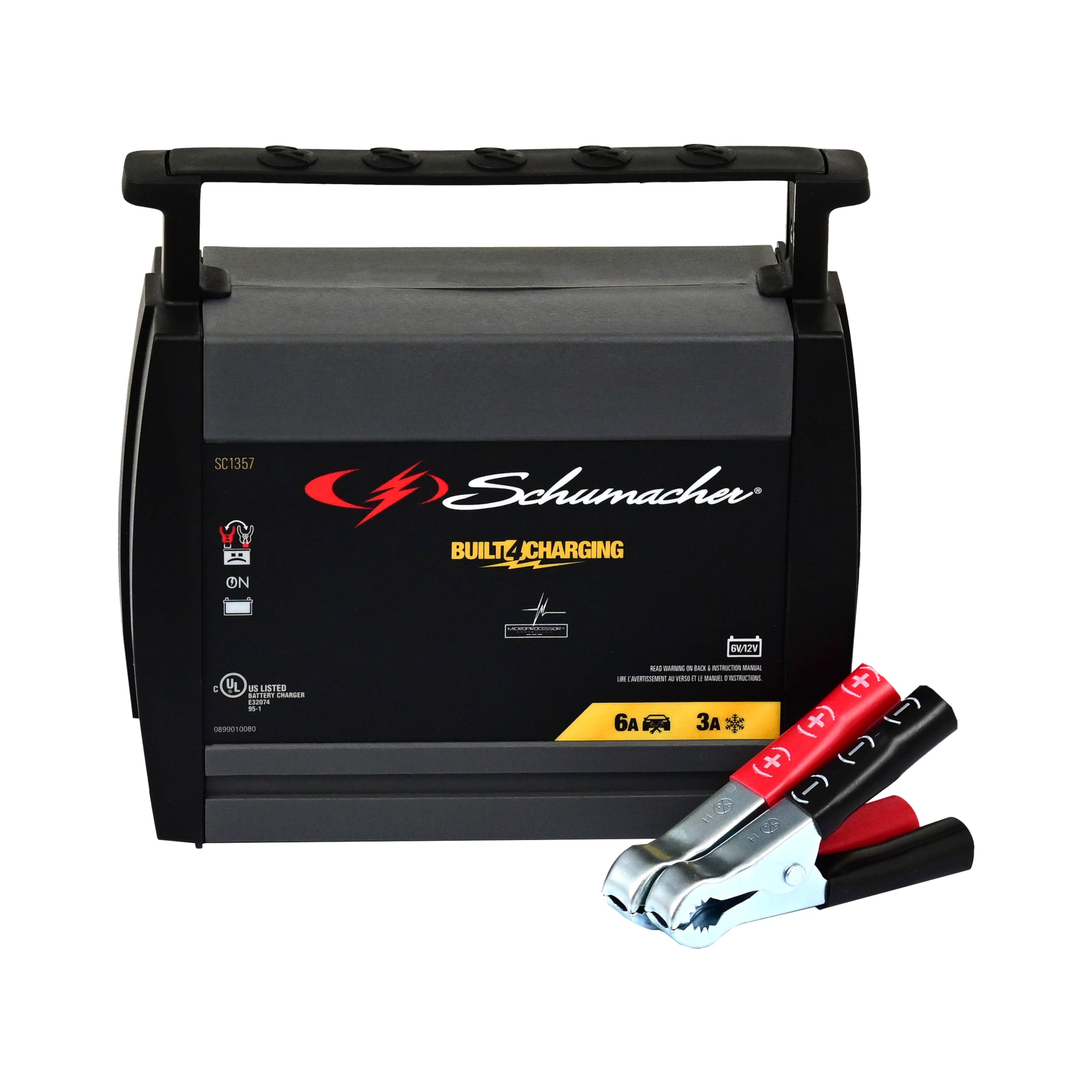 Schumacher Electric Battery Charger and Maintainer, SC1357, 3-in-1, Fully Automatic, 6 Amps, 6 Volt, 12 Volt, for Car, Power Spo
