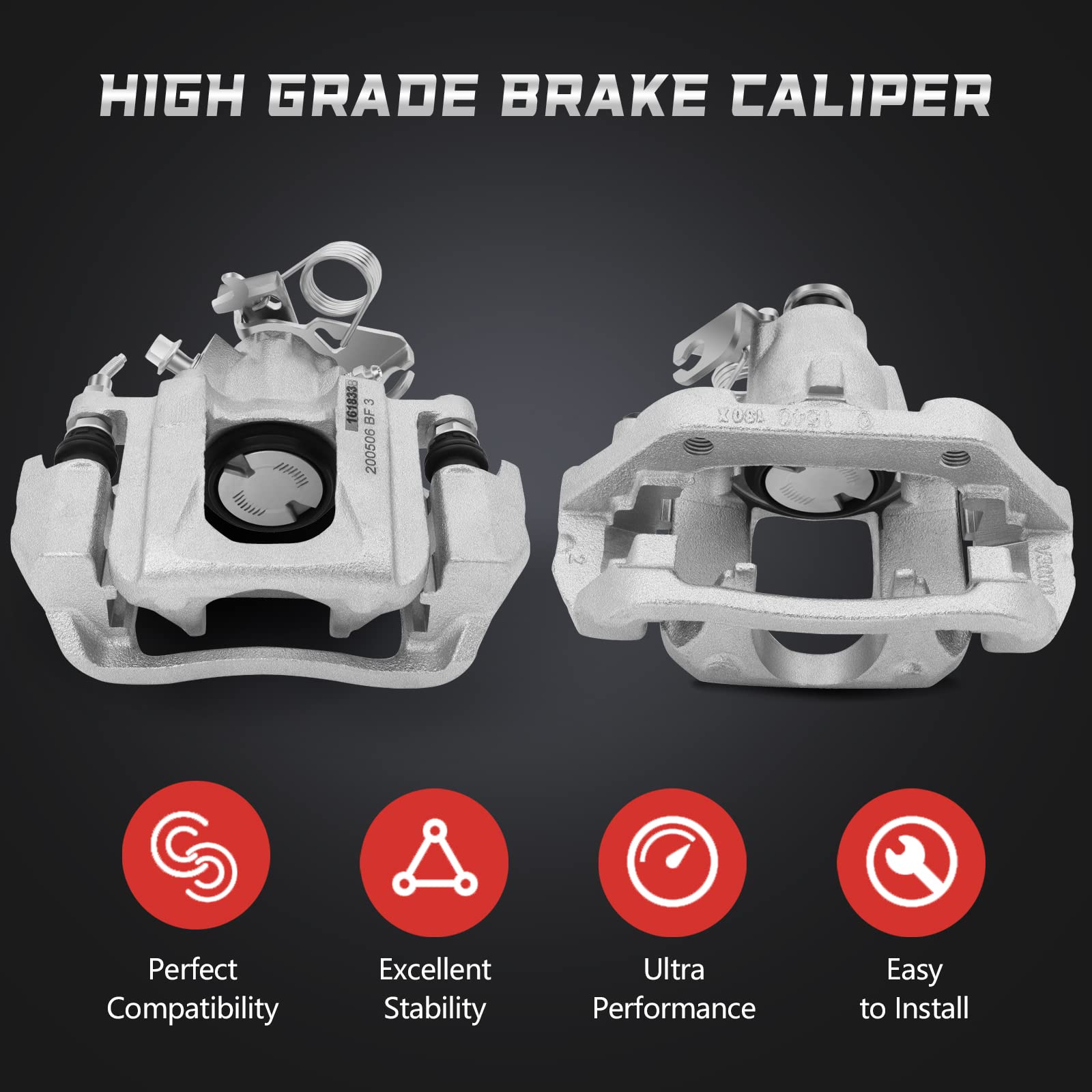 Rear Passenger Brake Calipers Roadfar For 2011-2014 For Ford Edge,2011-2015 For Lincoln Mkx