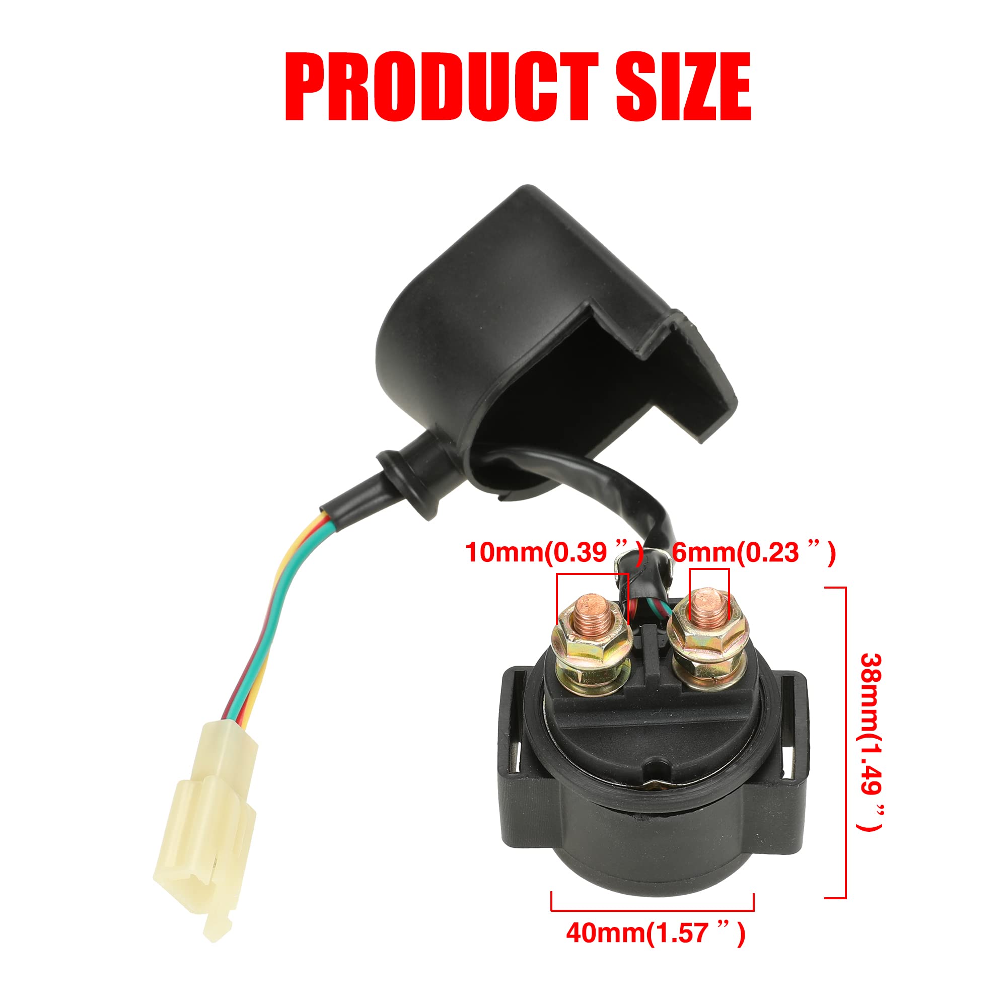 Grehua 3 Bolt Starter With Line Motor Solenoid Relay Spark Plug For 50Cc 70Cc 90Cc 110Cc 125Cc Taotao Db27 Coolster Apollo Ssr R