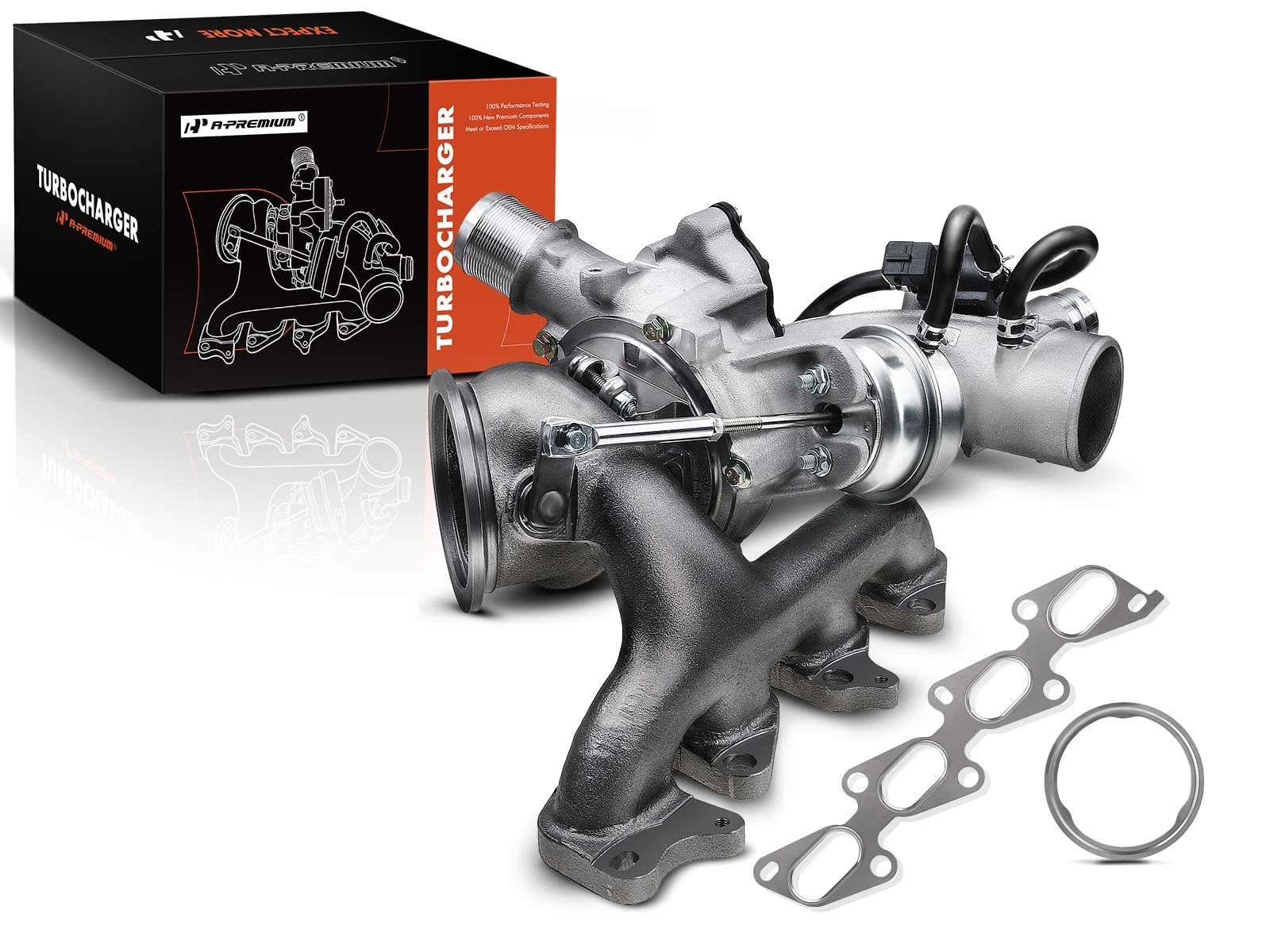 A-Premium Complete Turbo Turbocharger With Gasket Kit Compatible With Chevy Chevrolet Cruze 2011-2015 & Sonic 2012-2020 & Trax 2013-2021 & Buick Encore 2013-2021 1.4L Replace# 55565353