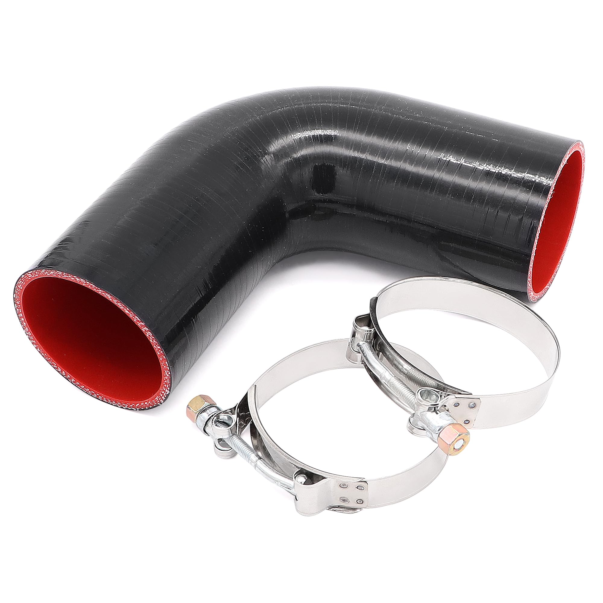 Taukealugs 90 Degree Elbow Coupler Silicone Hose 4-Ply 2.75-Inch(70Mm) For Turbo/Intercooler/Intake Piping,Length 120Mm Thicknes