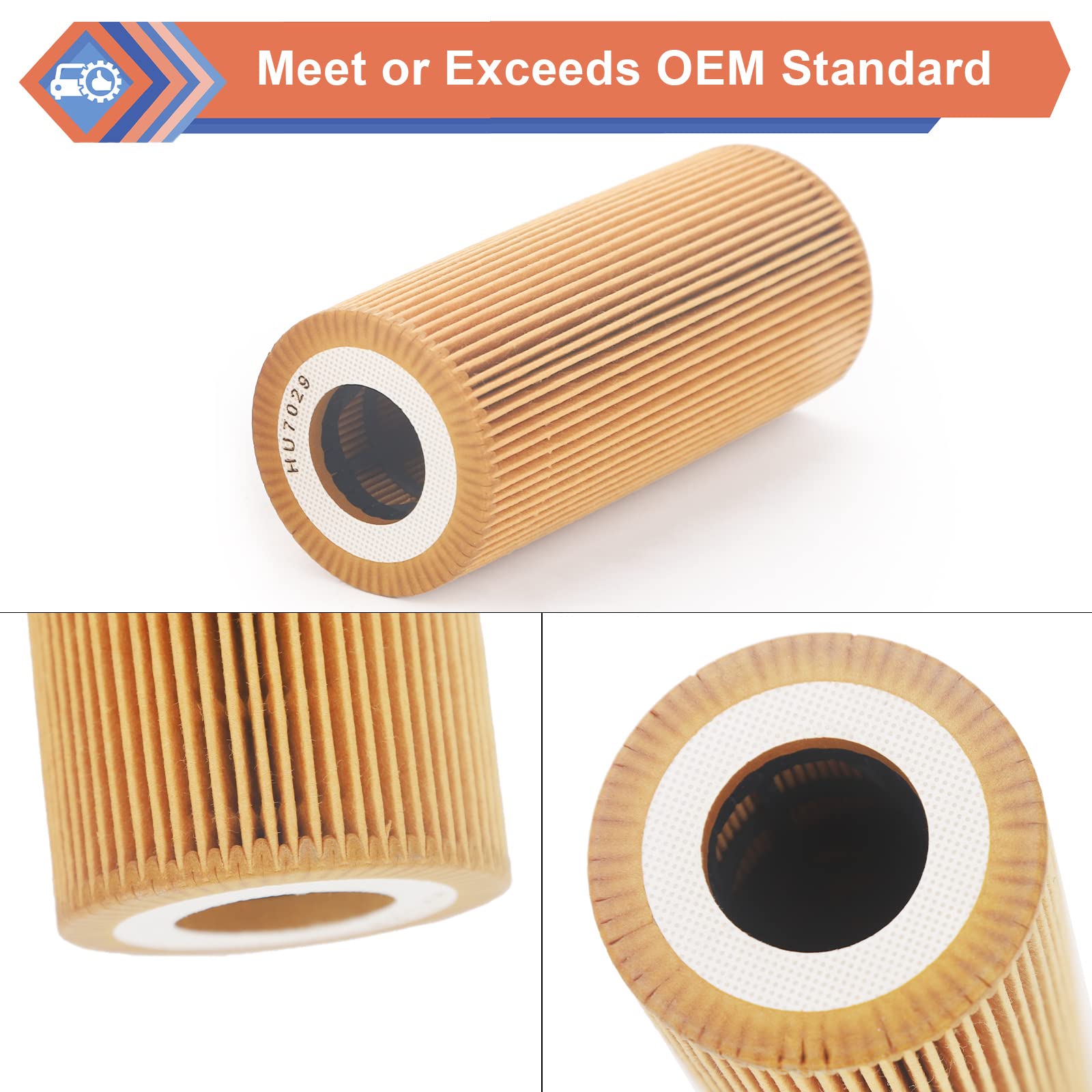 2 Pcs Engine Oil Filter Compatible With 2005-2018 Audi A4 A5 A6 A7 A8 Quattro Q5 Q7 S4 S5 Sq5, 2011-2017 Porsche Cayenne Palamer