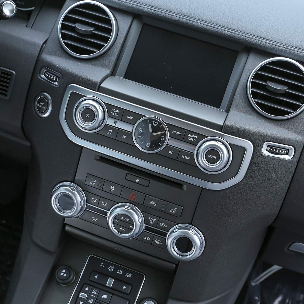 TongSheng Chrome Volume & AC Knobs Trim for Land Rover Discovery 4 LR4 2010-2016, RRS 2010-2013, Freelander 2 2013