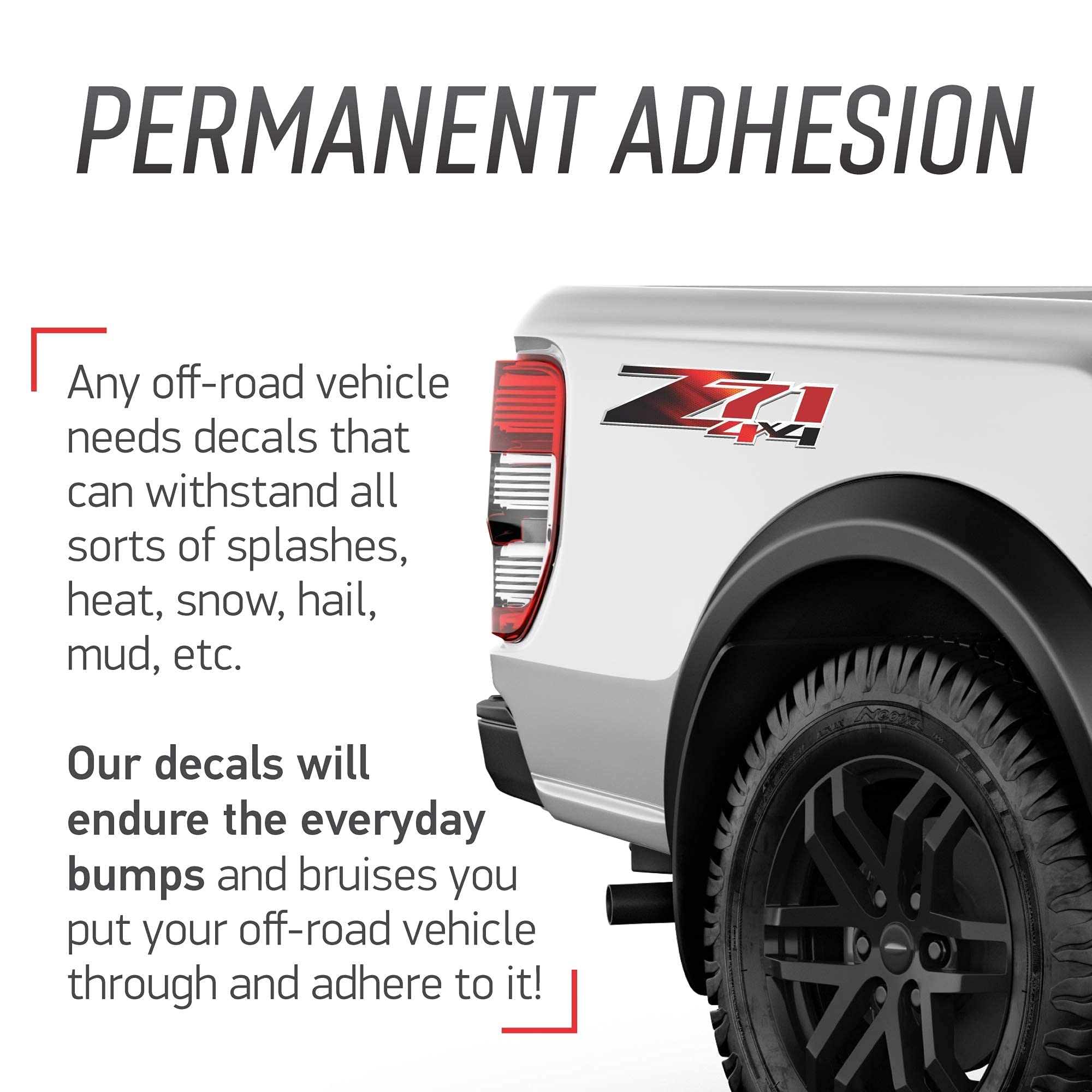 Z71 Decal Silverado Stickers Chevy Road Emblem Hd Replacement Side Truck (Die-Cut (Peel & Stick))