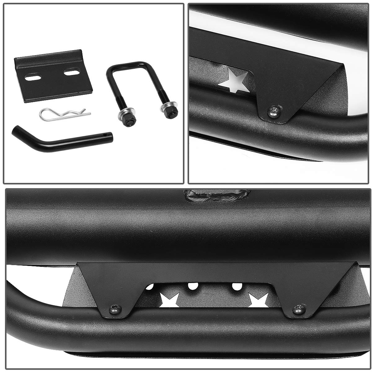 Dna Motoring Pt-Ztl-8084-Bk Universal Trailer Truck Towing Hitch Step Bar 36''Wide X 4''Od 2''Receiver,Black