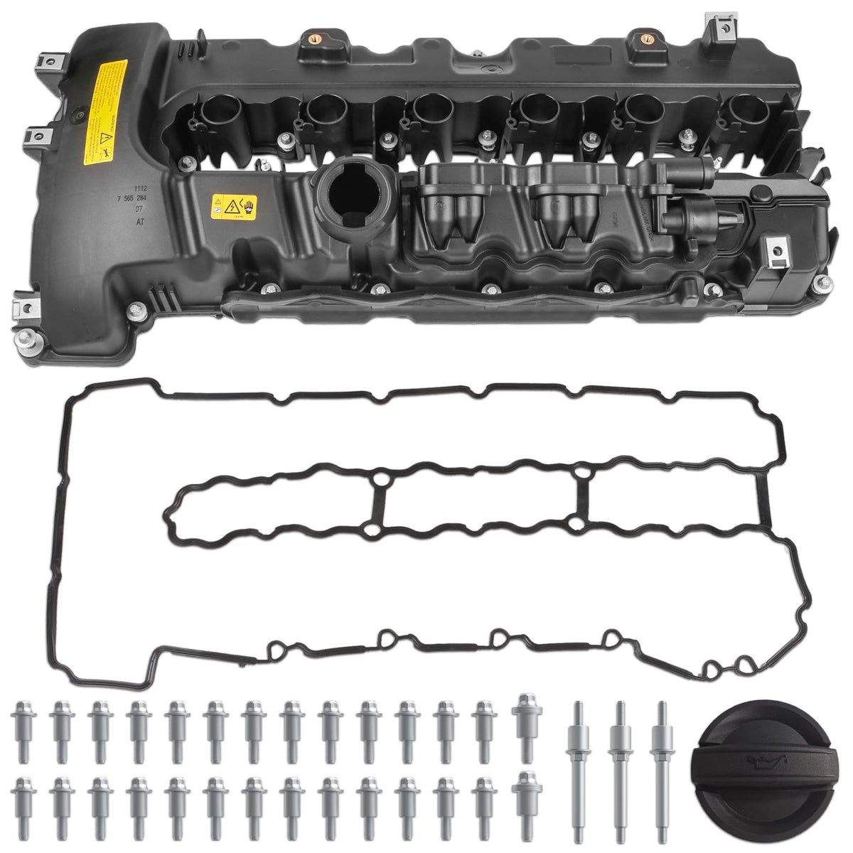 MOSTPLUS 11127565284 Engine Valve Cover Compatible with BMW 535i 135i 335i X6 Z4 N54 Turbo Valve Cover