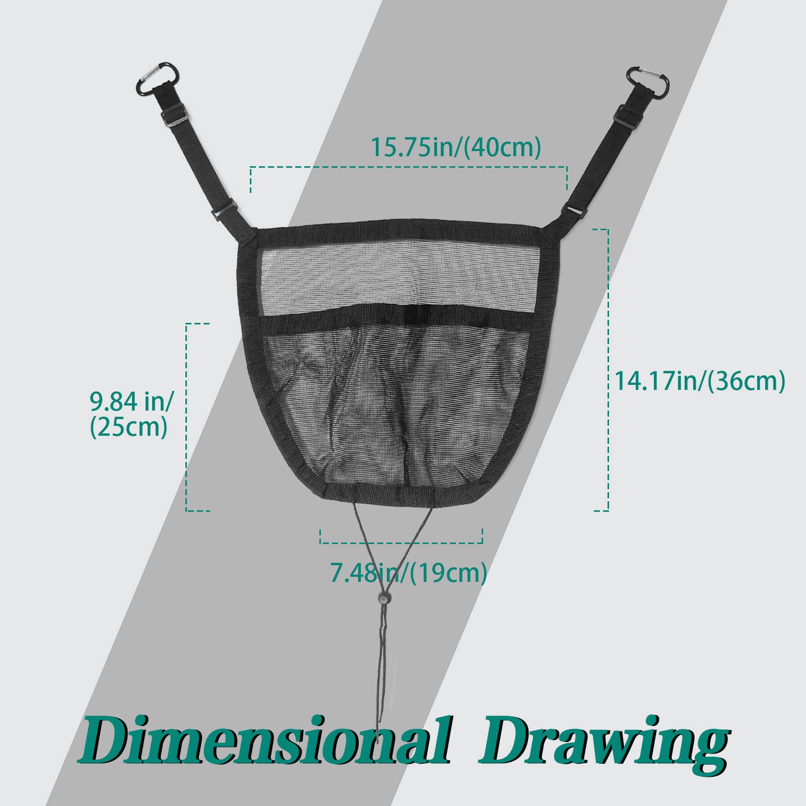 Car Storage Organizer Between Front Seats, Seat Back Net Bag, Net Pocket Handbag Holder, Barrier of Backseat Pet Kids, Driver St