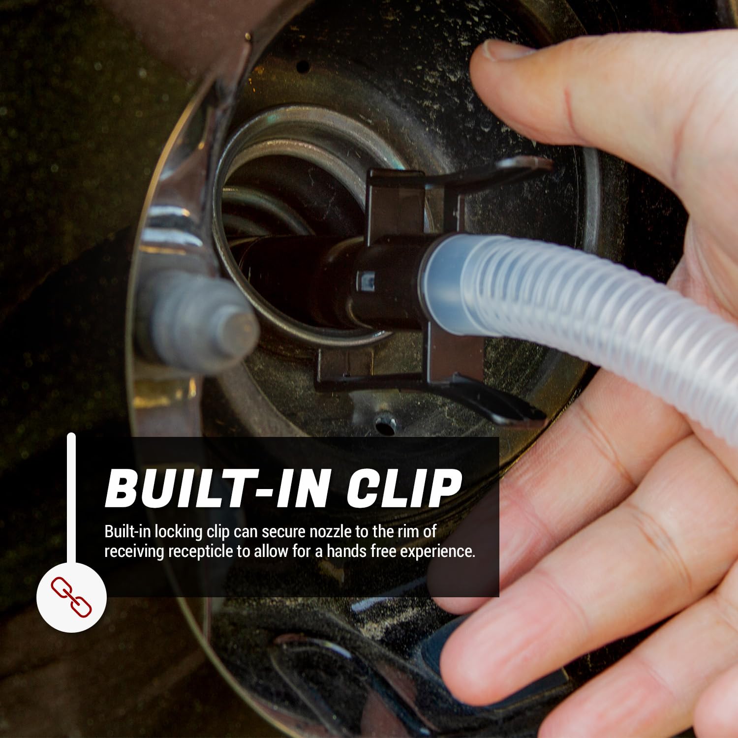 TERA PUMP Multipurpose Fuel Transfer Pump w/Auto Stop Sensor - Powerful Motor, 2.6 GPM, Battery Powered, Portable Gas Pump, 4.1ft Discharge Hose