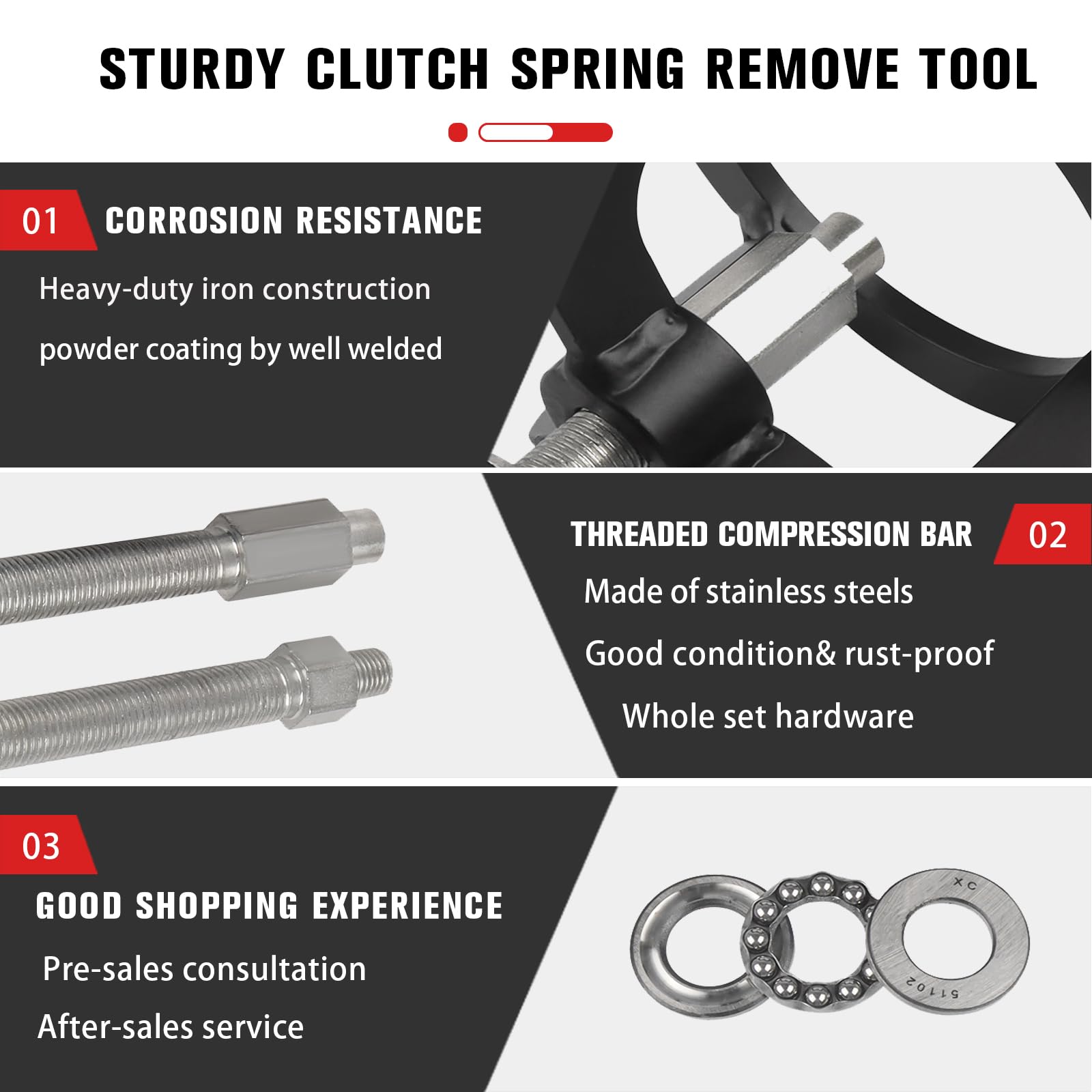 Chifun Clutch Spring Compressor Compression Tool Steel Compatible With Harley Softail Touring Sportster 1990-2017 Xl 883 1200 48 Dyna Buell Models