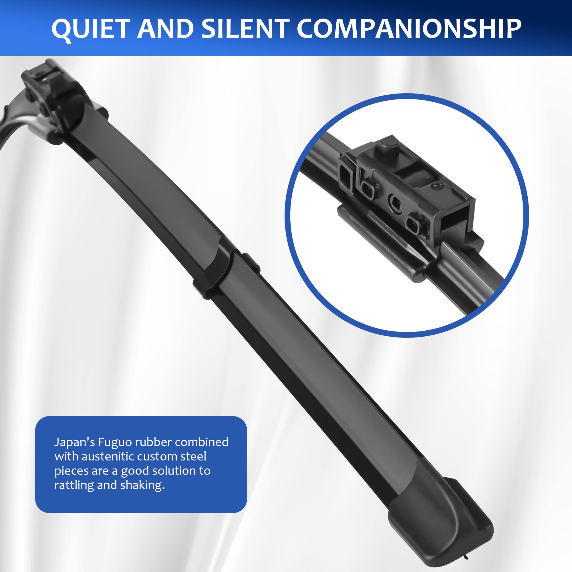 Windshield Wipers 22+22(Top Lock Mb,Set Of 2)Replacement For Mercedes-Benz C300,C350E,C400,C43Amg,C450Amg,C63Amg,C63Amg S,Glc300,Glc350E,Glc43,Amg,Glc63Amg,Glc63 Amg,Glc63 Amg S