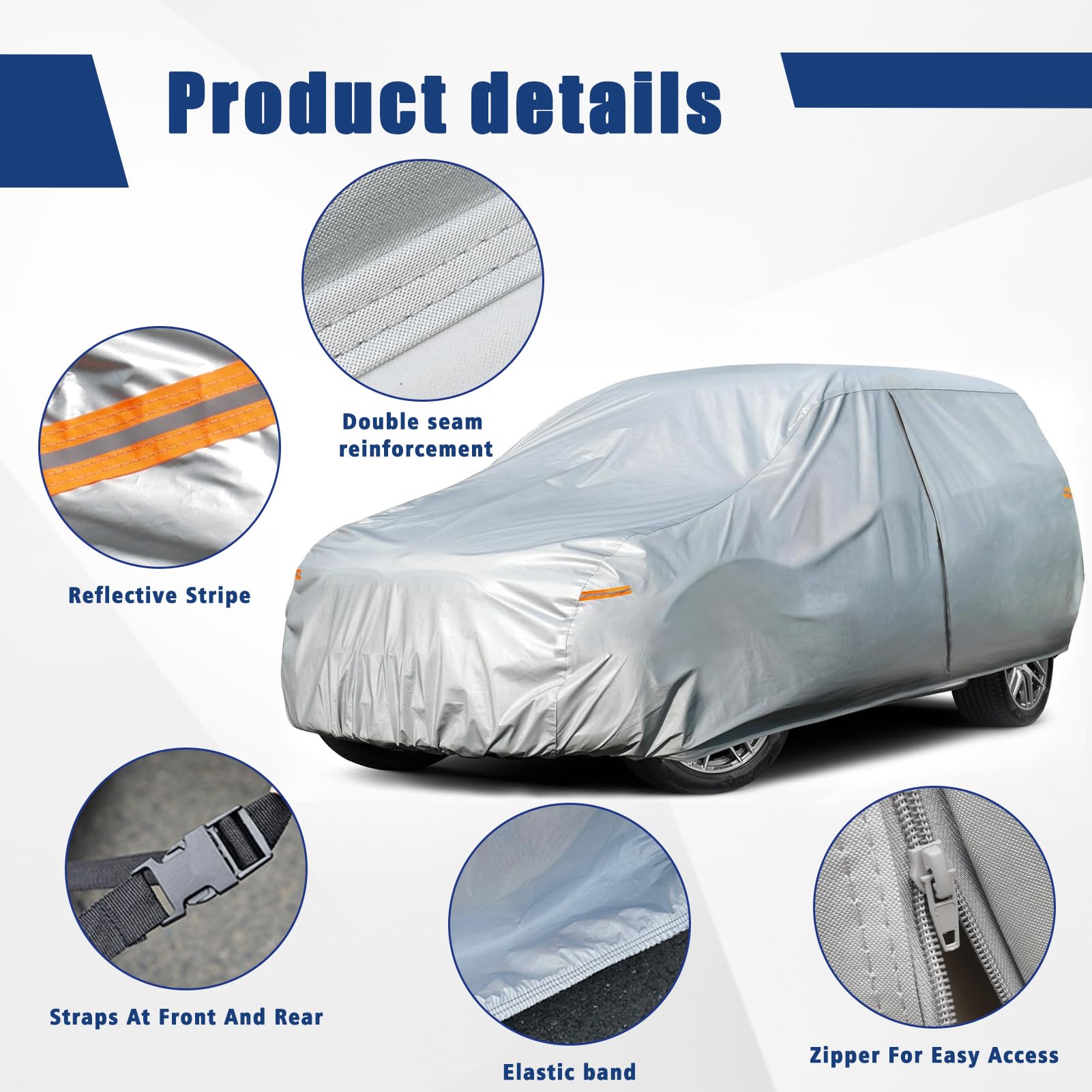 Kayme 6 Layers Car Cover Custom Fit For Honda Odyssey (1999-2024) Waterproof All Weather For Automobiles, Outdoor Full Cover Rai