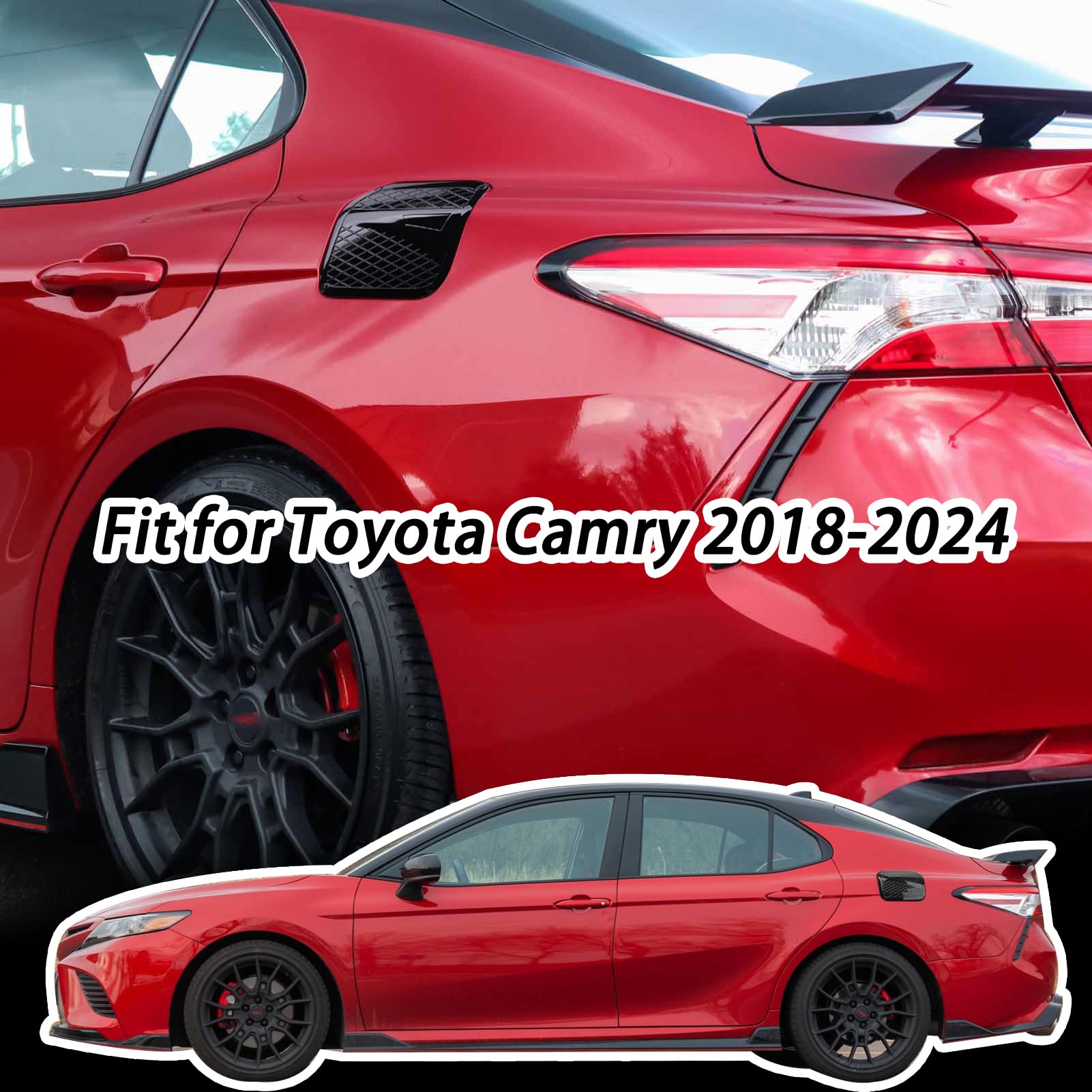 Cke For 8Th Gen Camry Compatible With Toyota Camry 2024 2023 2022 2021 2020 2019 2018 Accessories Car Fuel Tank Cover Trim Oil G