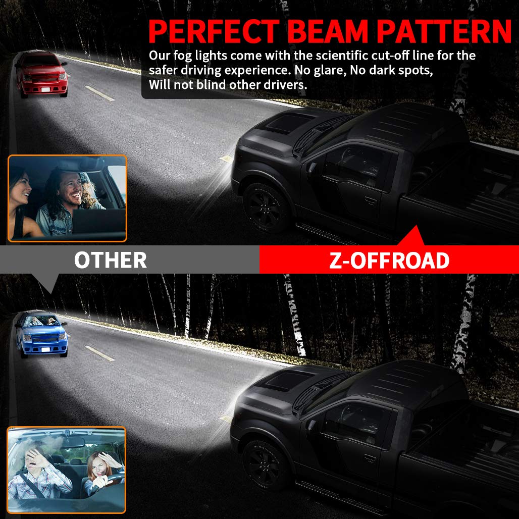 Z-Offroad Dot Approved Led Fog Lights For 2006-2014 Ford F150 2006 2007 2008 2009 2010 2011 2012 2013 2014 F150, Bumper Driving