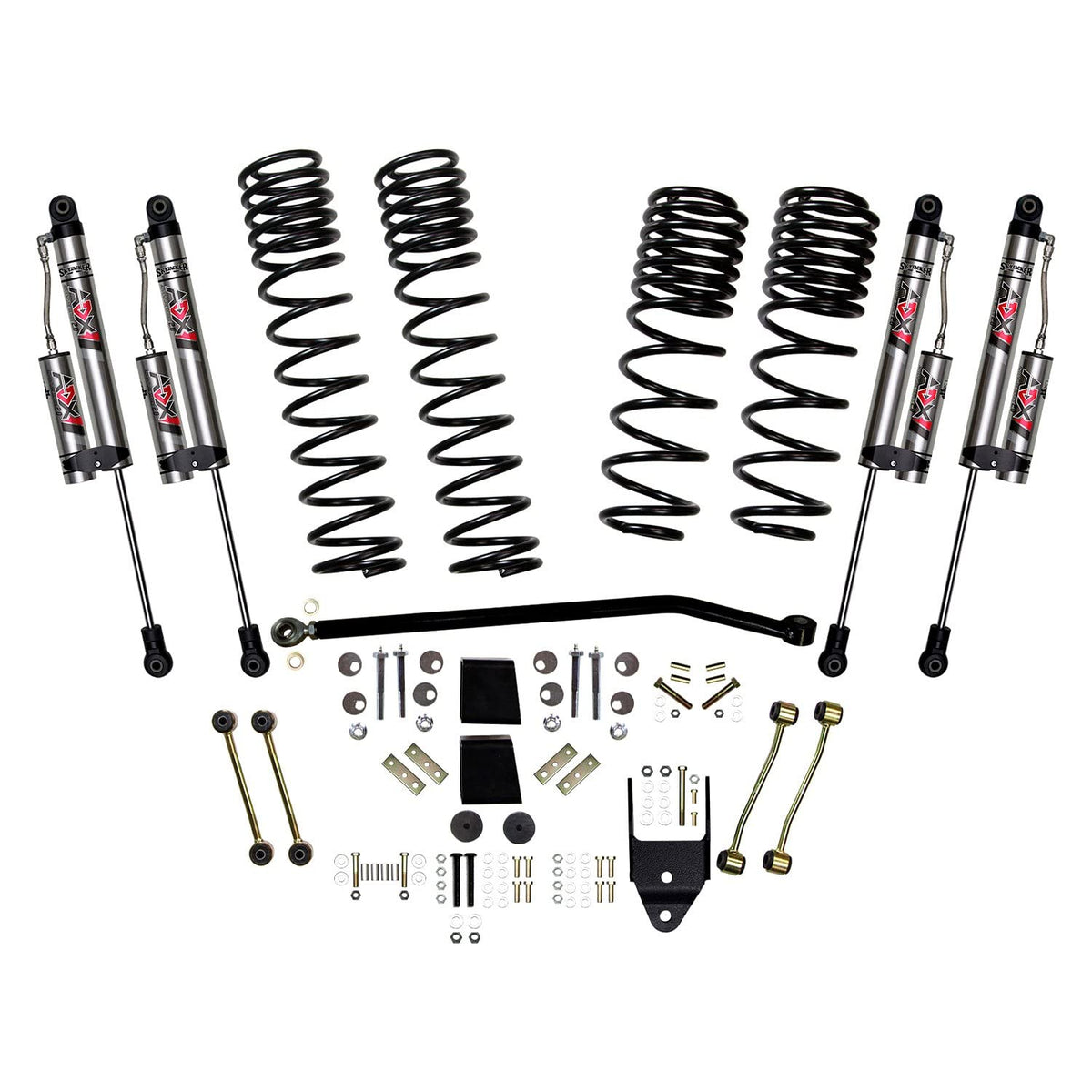 Skyjacker Jl40Bkxlt - 4'' Dual Rate Front And Rear Long-Travel Coil Spring Lift Kit