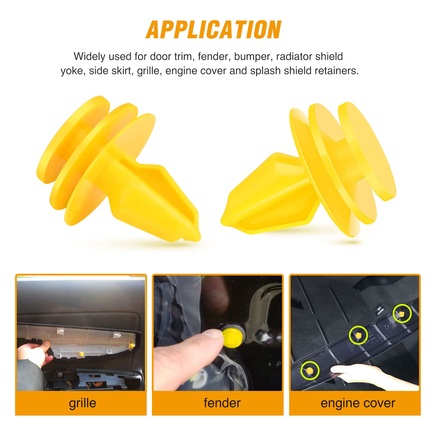 Gooacc 100Pcs Door Panel Clips Compatible With Jeep Dodge Chrysler, Better Replacement For Chrysler 6507055-Aa,6507686-Aa