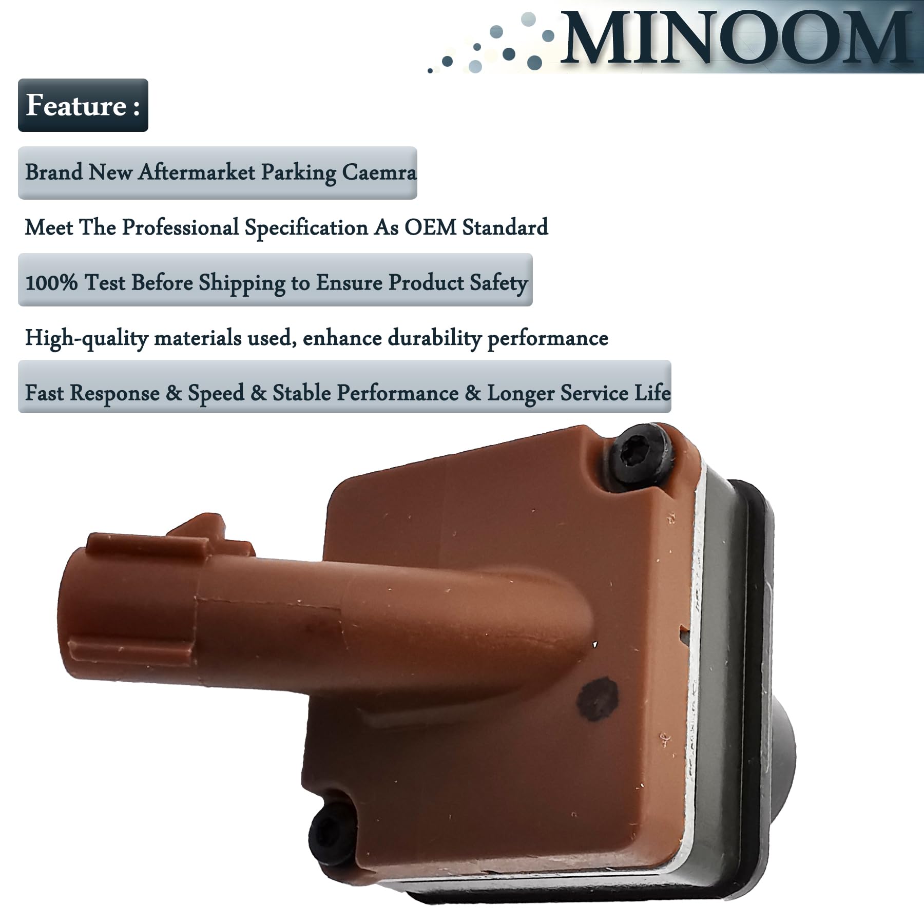 Minoom Lj8T-19G490-Bb Rear View Backup Parking Assist Camera Replacement For Ford F-150 Mustang Mach-E 2021-2022 Part No.#Lj8T19