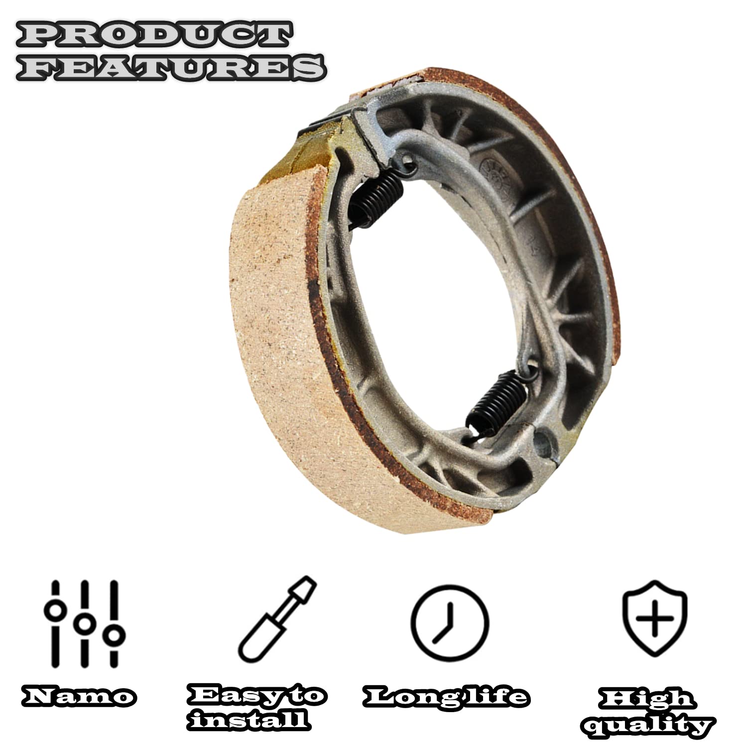 Cg125 105Mm Brake Shoe Pad For Ct200U Mb200 Bt200X Motorsports Mini Bike Crf70 Taotao Gy6 49Cc 50Cc Scooter Moped Atv 6.5 Hp 196