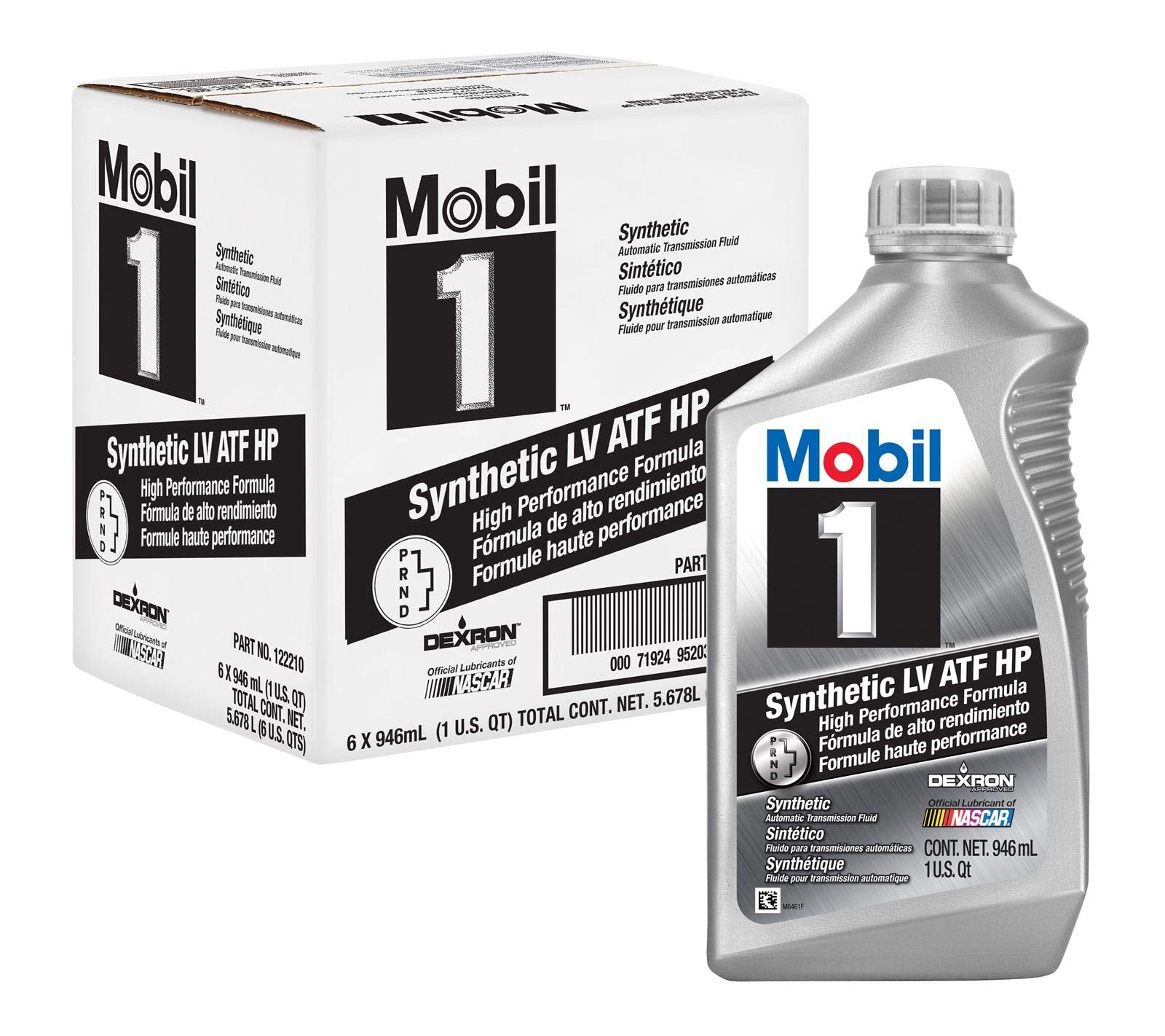 Mobil 1 Full Synthetic Lv Automatic Transmission Fluid Hp, 6-Pack Of 1 Quarts