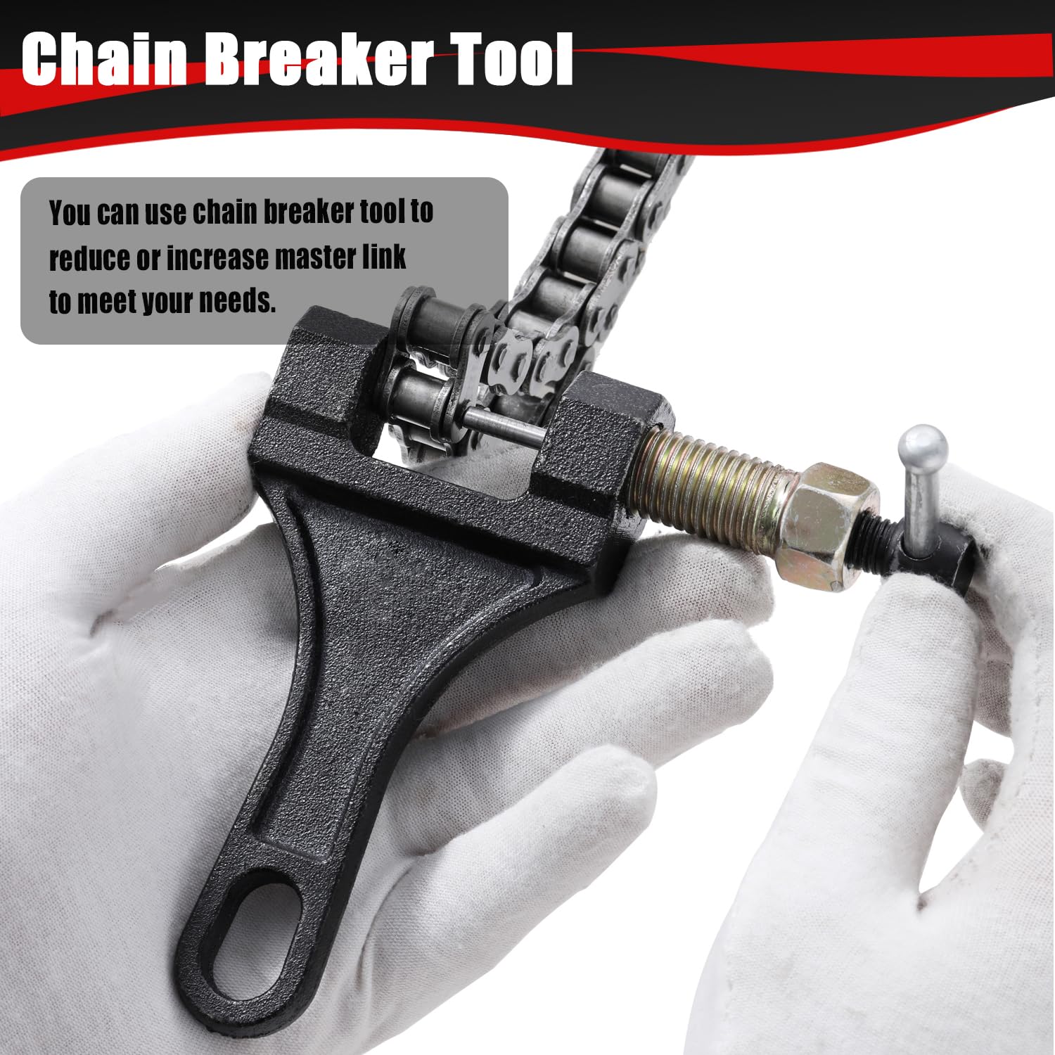 KAMIER 420 Drive Chain 132 Links with Chain Breaker Tool for 70cc 90cc 110cc 125cc TaoTao Coolster Apollo Kazuma SSR Baja Chines