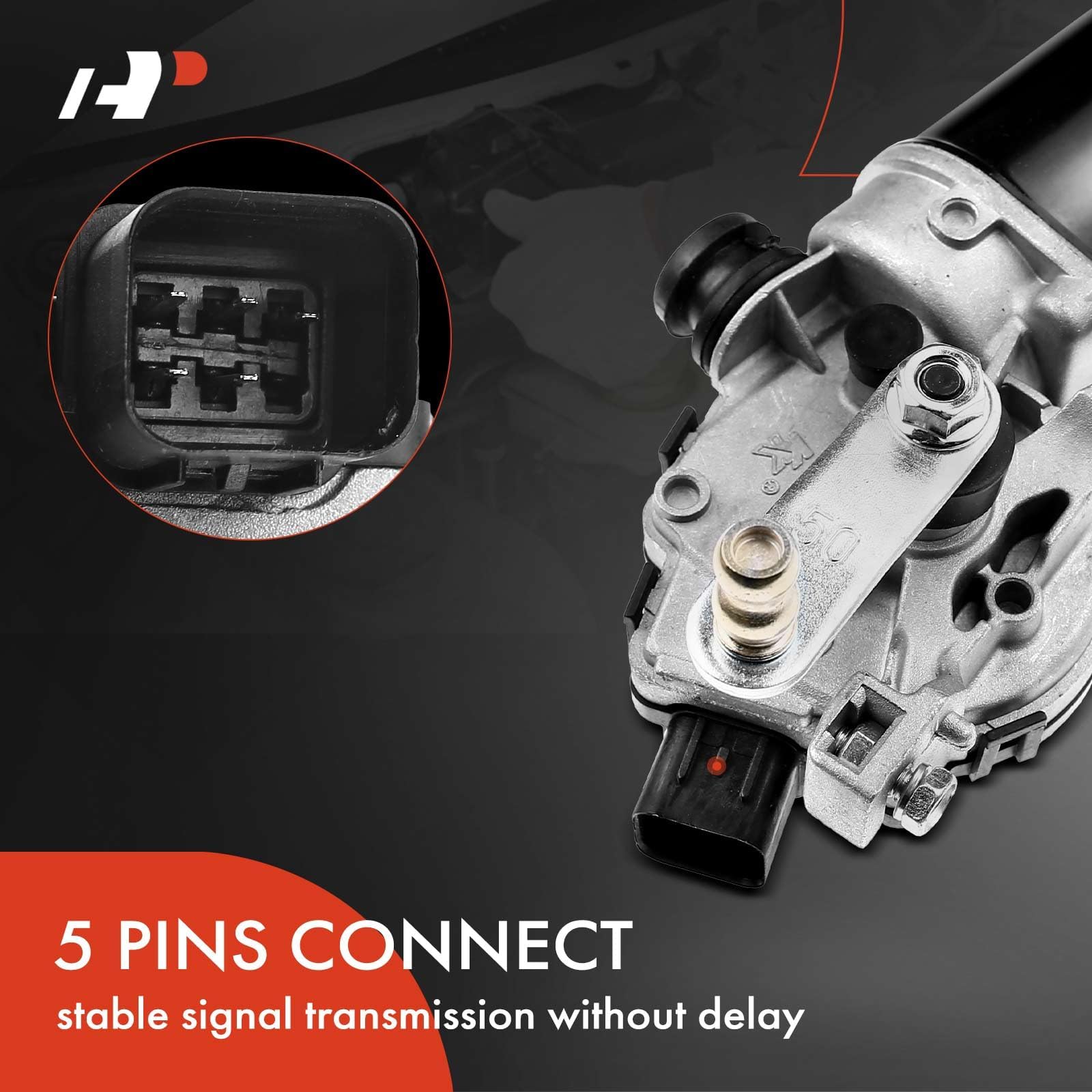 A-Premium Front Windshield Wiper Motor Compatible With Hyundai Azera 2012-2017, Sonata, Elantra & Kia Forte 2010-2013, Soul, Sou