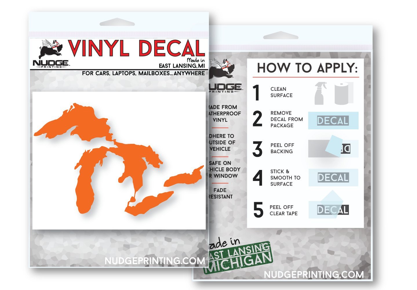 Great Lakes Sticker Michigan Car Decal Premium Heavy-Duty Waterproof Vinyl For Bumpers, Windows, Laptops, Water Bottles Or Coole
