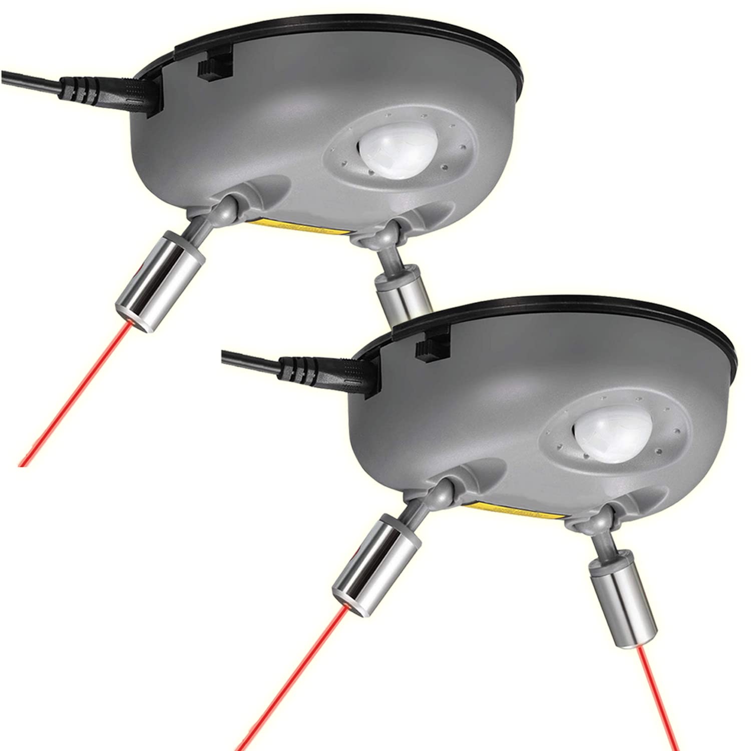 Zone Tech Garage Parking Assist Dual Laser Guide - High-Tech Professional 360 -Degree Adjustable To Wider Angles, Sensor With Ac Adapter And Battery Backup For Car/Automotive (2 Pack)