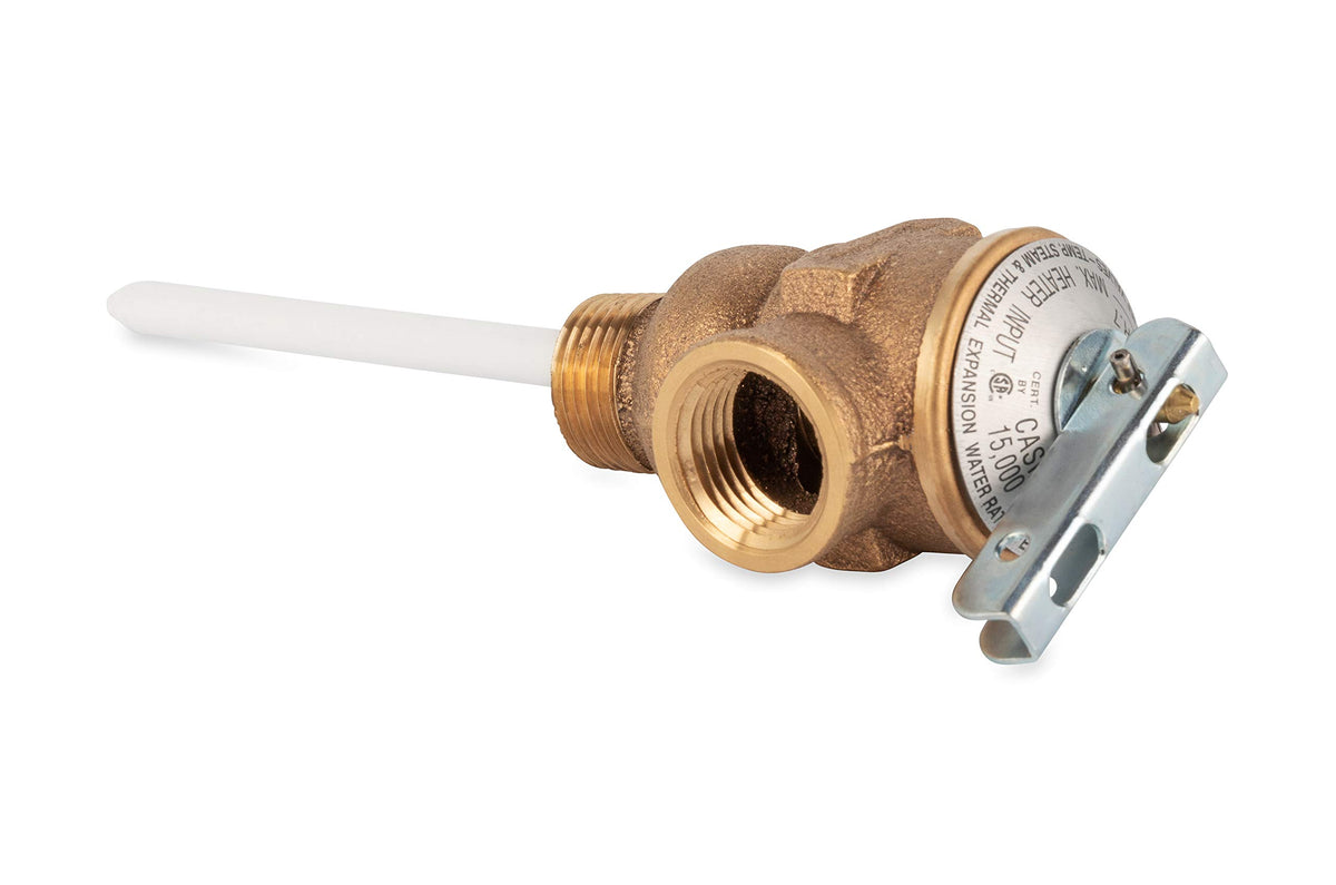 Camco 10423 1/2 Temperature and Pressure Relief Valve with 4 Epoxy-Coated Probe , Brown