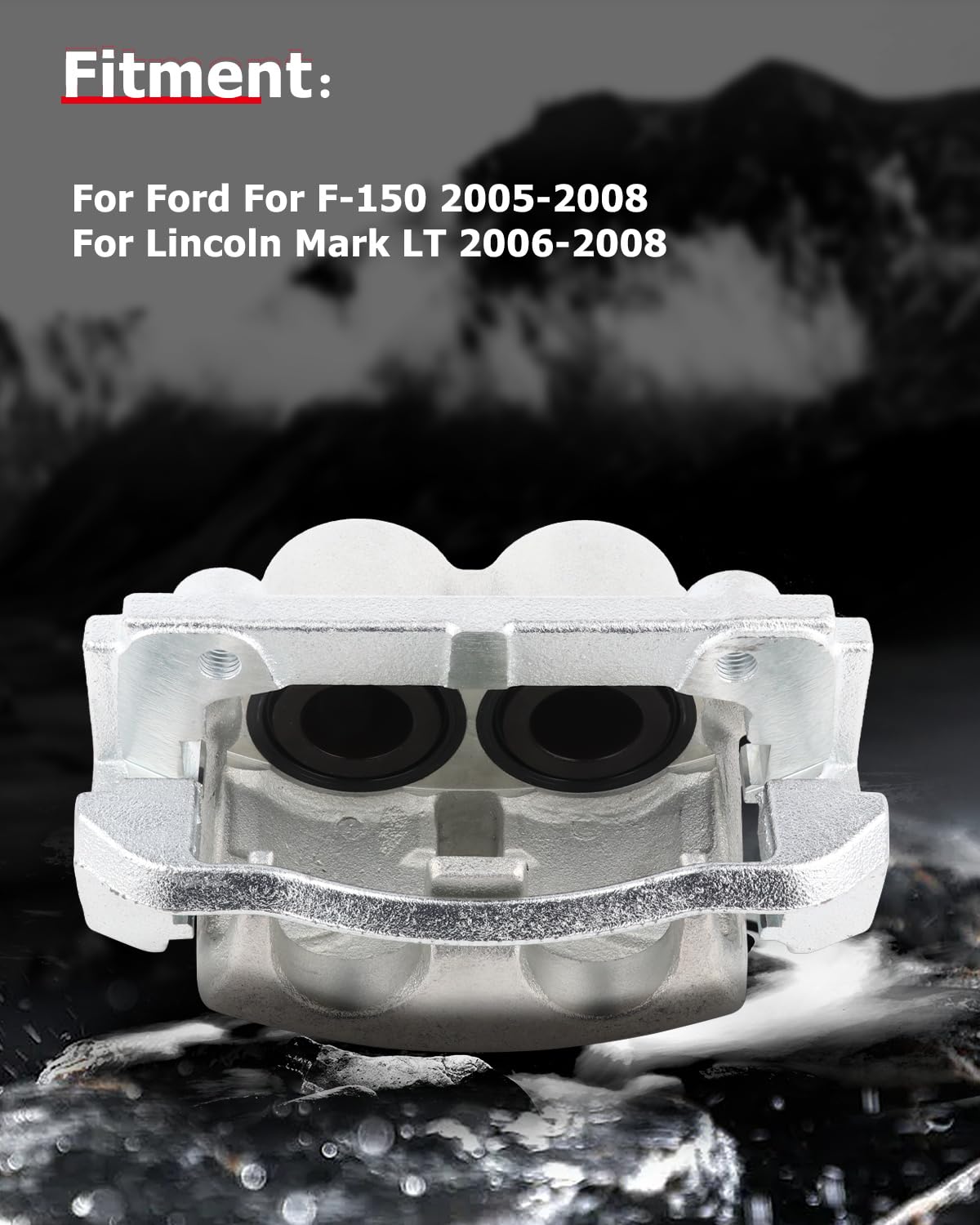 cciyu 18-B4974 Front Right Brake Caliper With Bracket For Ford For F-150 2005-2008,For Ford For Lobo 2005-2008,For Lincoln For M