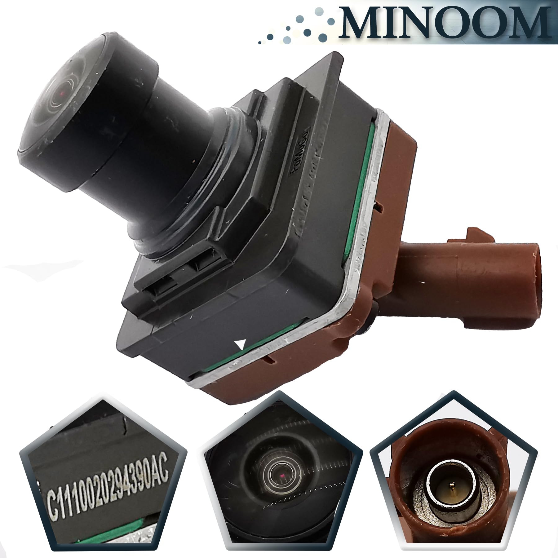 Minoom Lj8T-19G490-Bb Rear View Backup Parking Assist Camera Replacement For Ford F-150 Mustang Mach-E 2021-2022 Part No.#Lj8T19