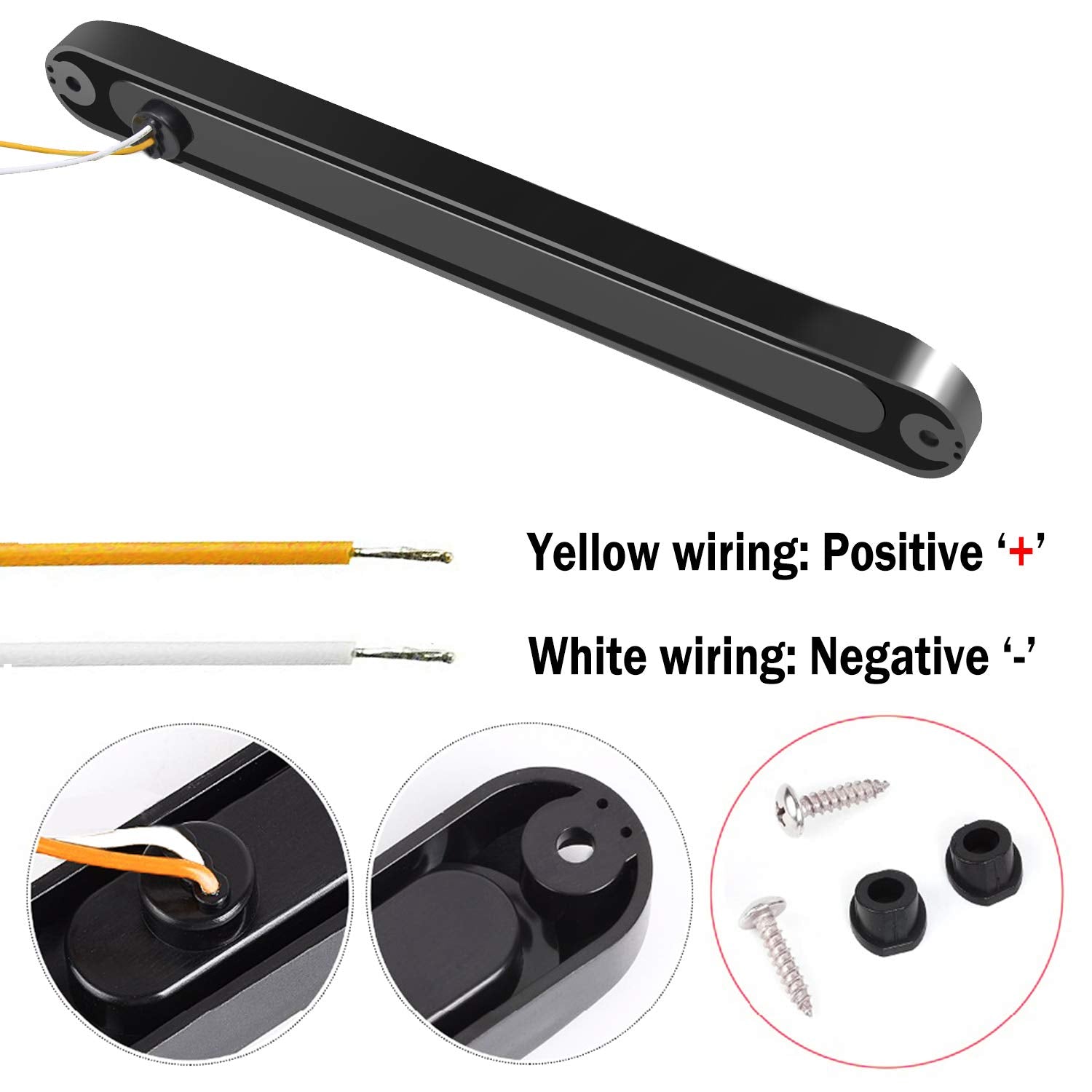 2 Pack 10'' 15 Led Trailer Identification Light 9 To 30-Volt, Led Turn Signal Stop Tail Lights Bar Strip Truck Rear Marker Light