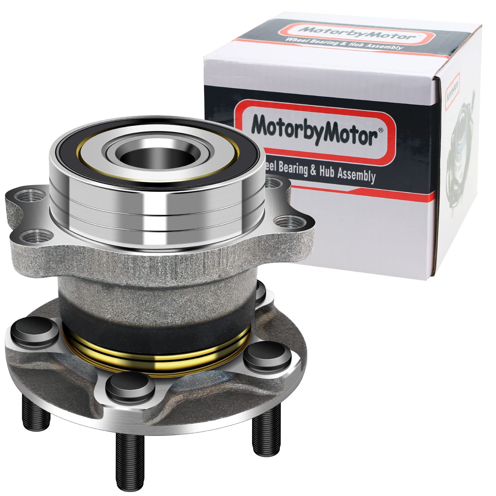 Motorbymotor 512518 Rear Wheel Bearing And Hub Assembly With 5 Lugs Fit For Subaru Forester, Crosstrek, Impreza, Xv Crosstrek Lo
