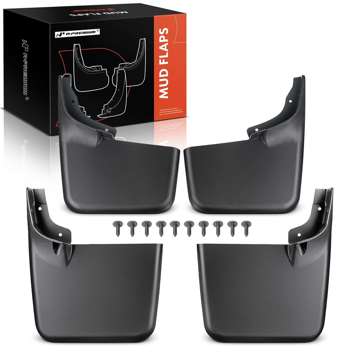 A-Premium Set of 4PCS Mud Flaps Splash Guards Mudguards Mudflaps with Hardware Kits Accessory Compatible with Ford F-150, 2004-2