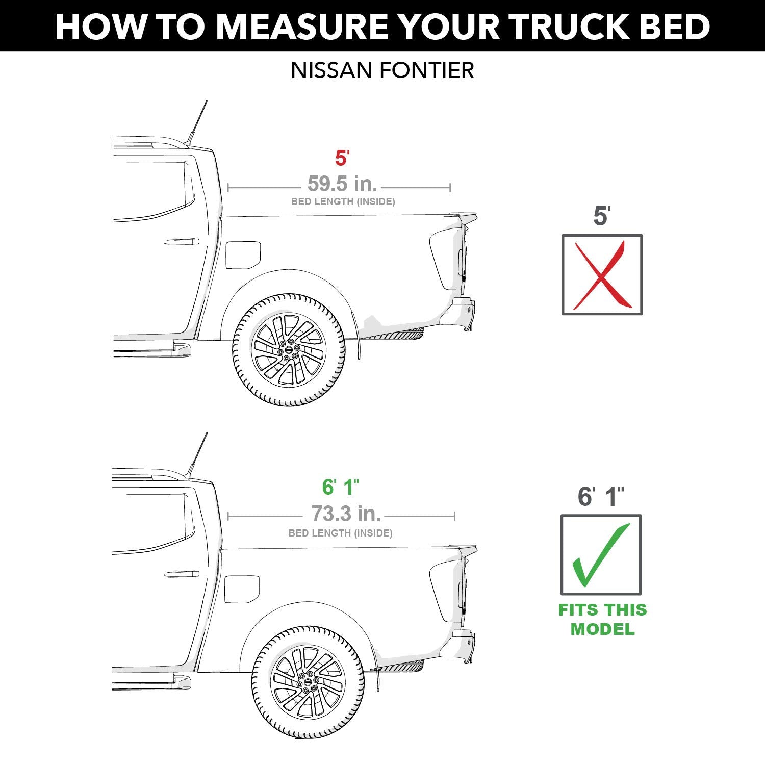 UnderCover Flex Hard Folding Truck Bed Tonneau Cover | FX51004 | Fits 2015 - 2017 Nissan Frontier w/o track system 6' 1'' Bed (7